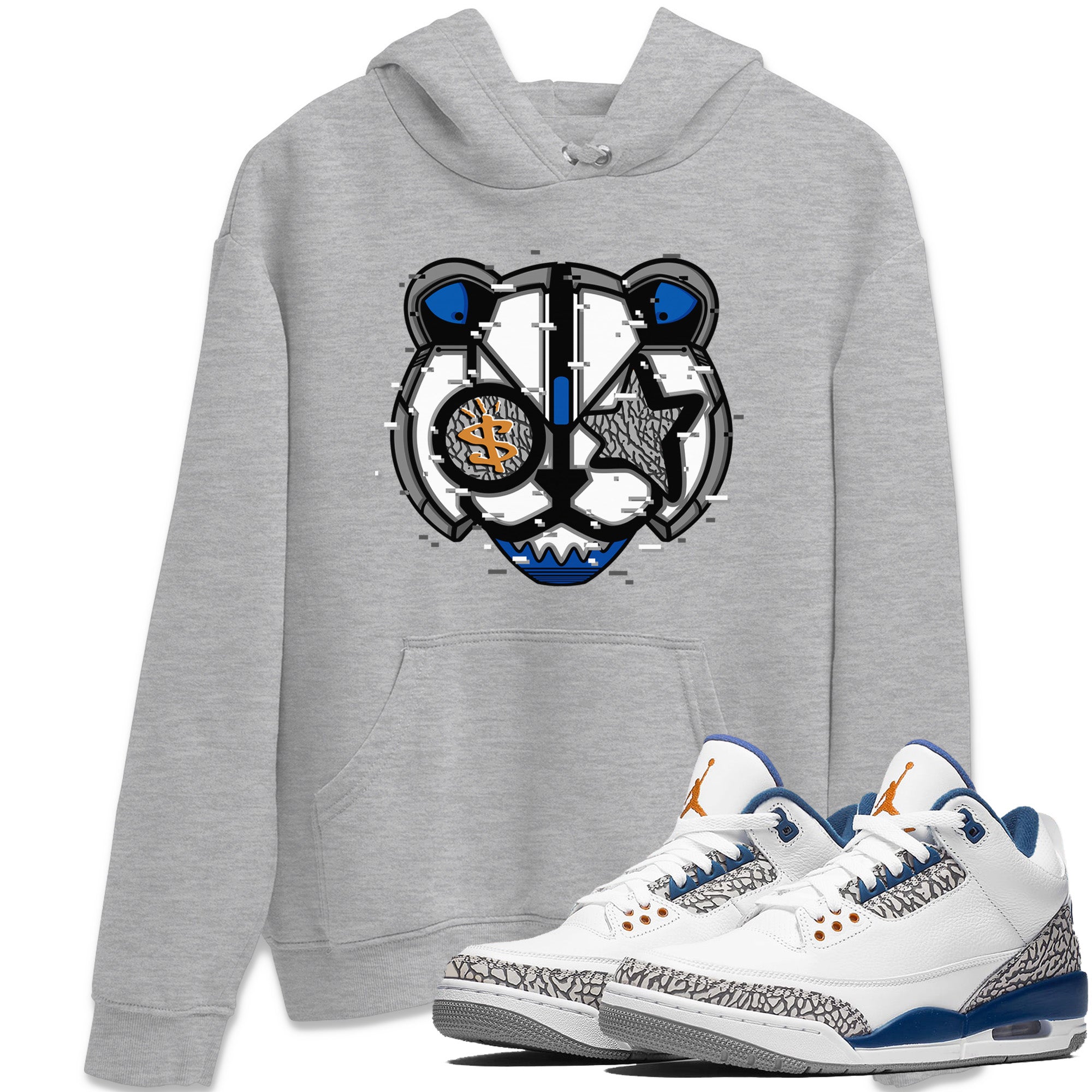 Digital Cat Face Unisex Tops - Air Jordan 3 Wizards