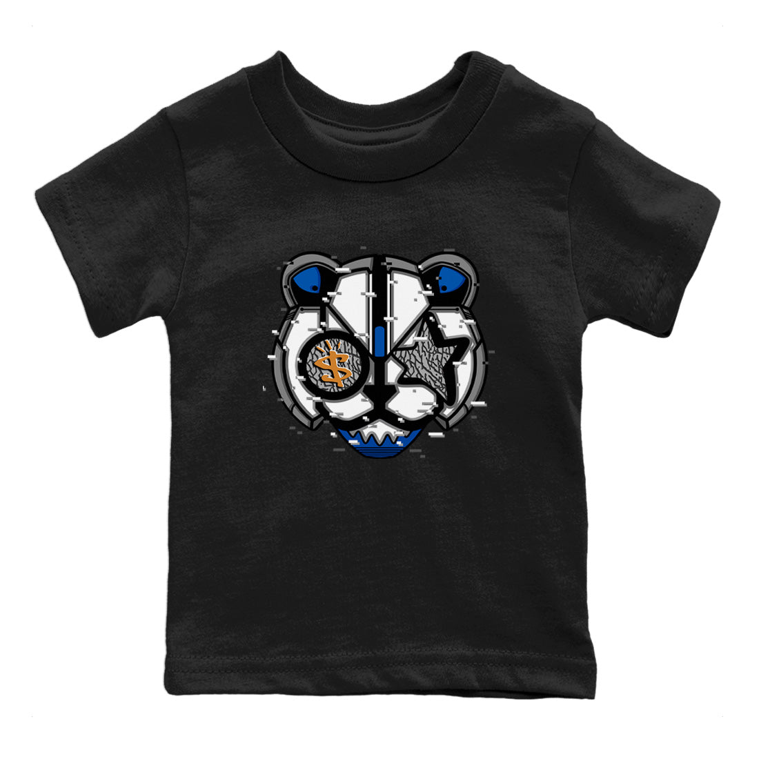 Digital Cat Face Kids Tops - Air Jordan 3 Wizards
