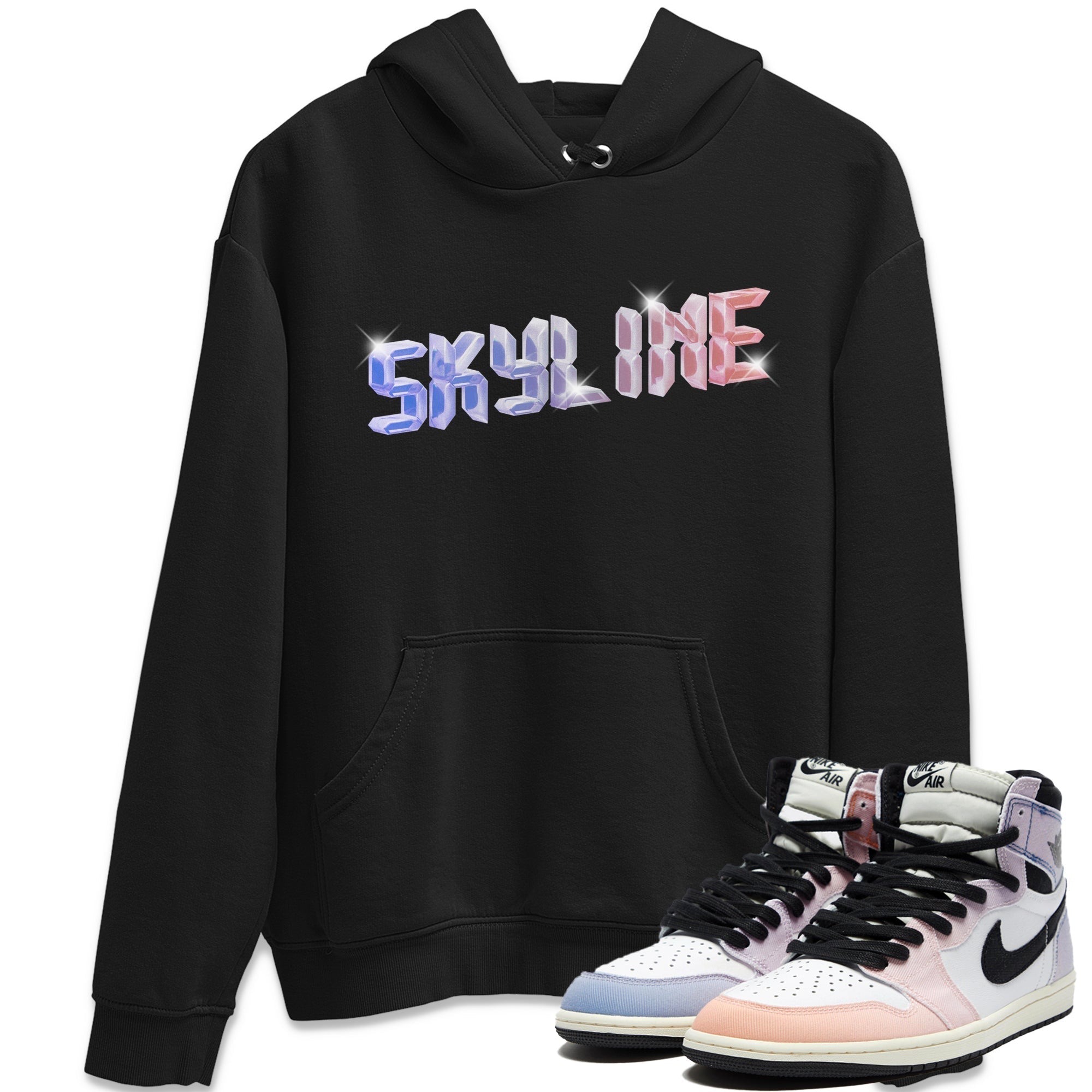 Digital Crystal Unisex Tops - Air Jordan 1 Skyline
