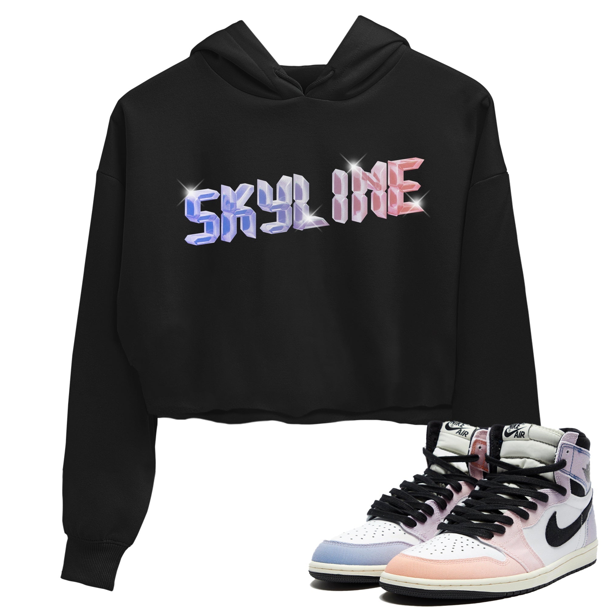 Digital Crystal Women's Tops - Air Jordan 1 Skyline