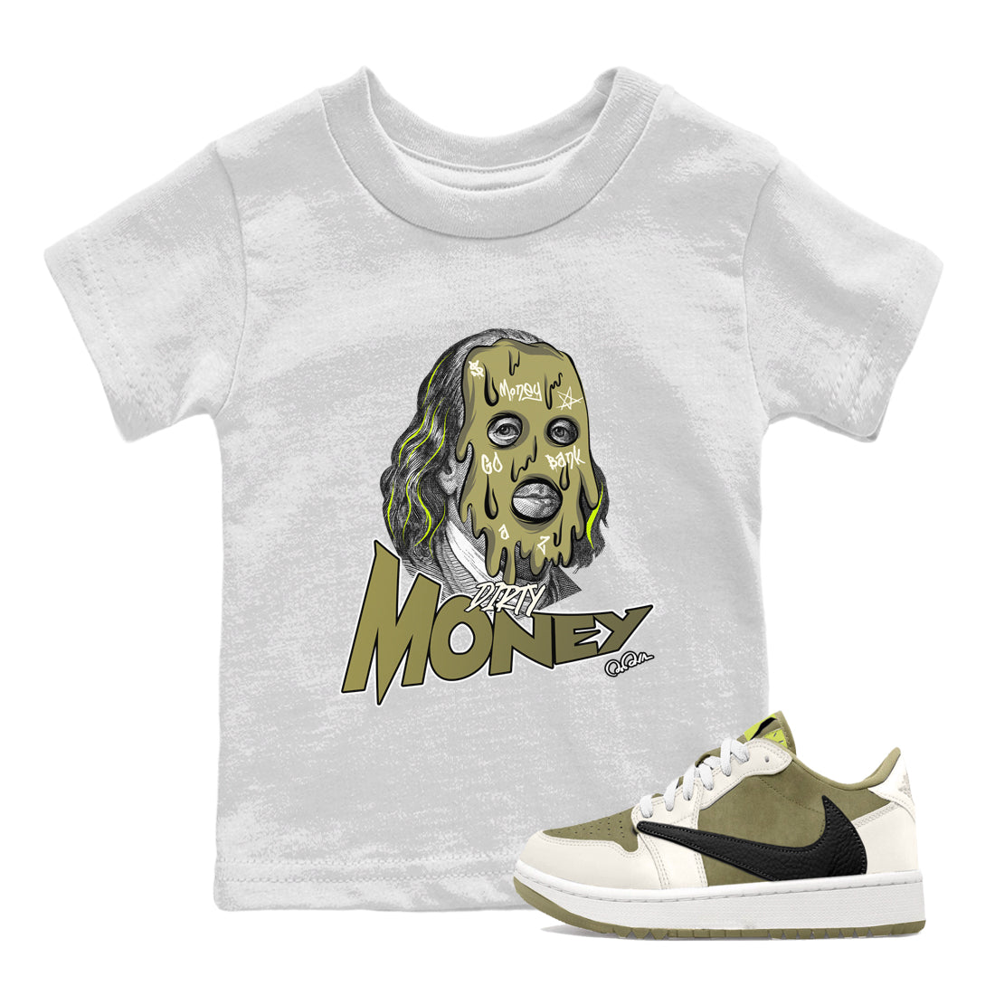 Dirty Money snkmatch Tee Kids - Air Jordan 1 Travis Scott Golf