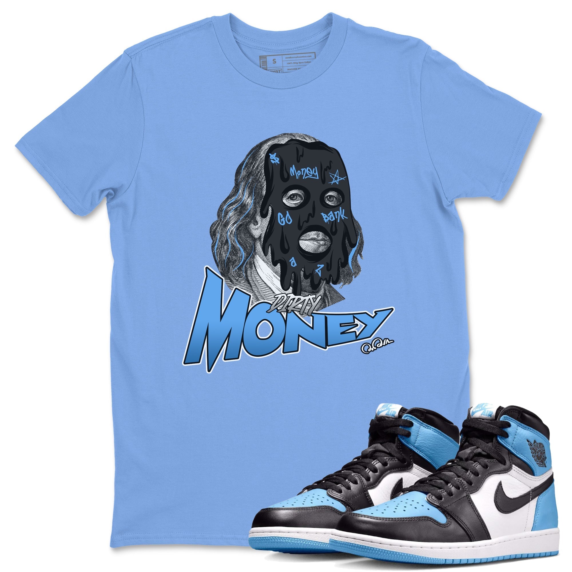 Dirty Money Unisex Tops - Air Jordan 1 UNC Toe