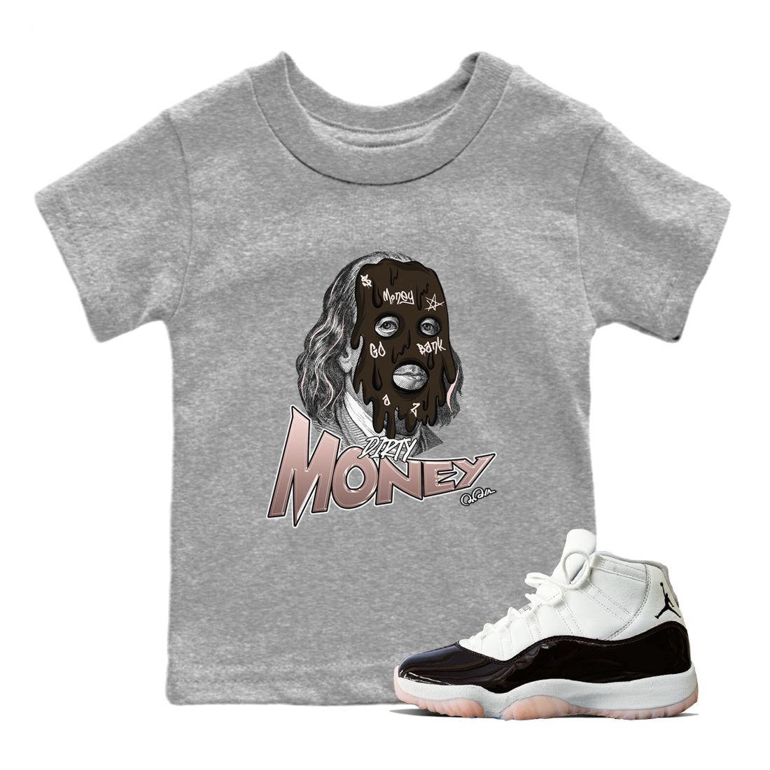 Dirty Money snkmatch Tee Kids - Air Jordan 11 Neapolitan