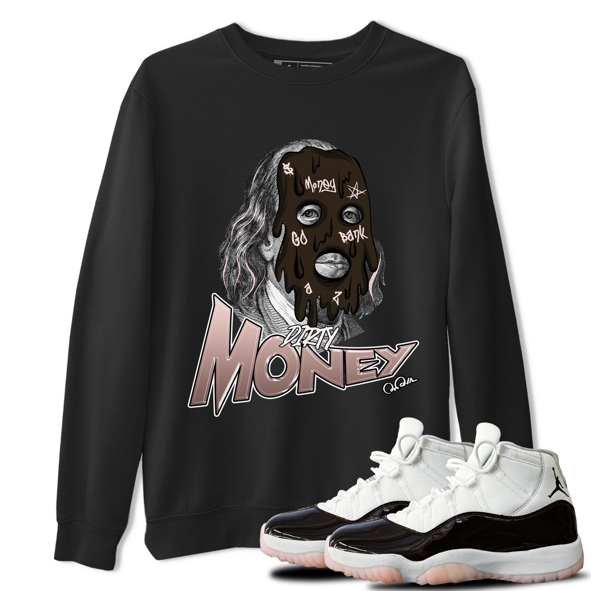Dirty Money snkmatch Tee - Air Jordan 11 Neapolitan