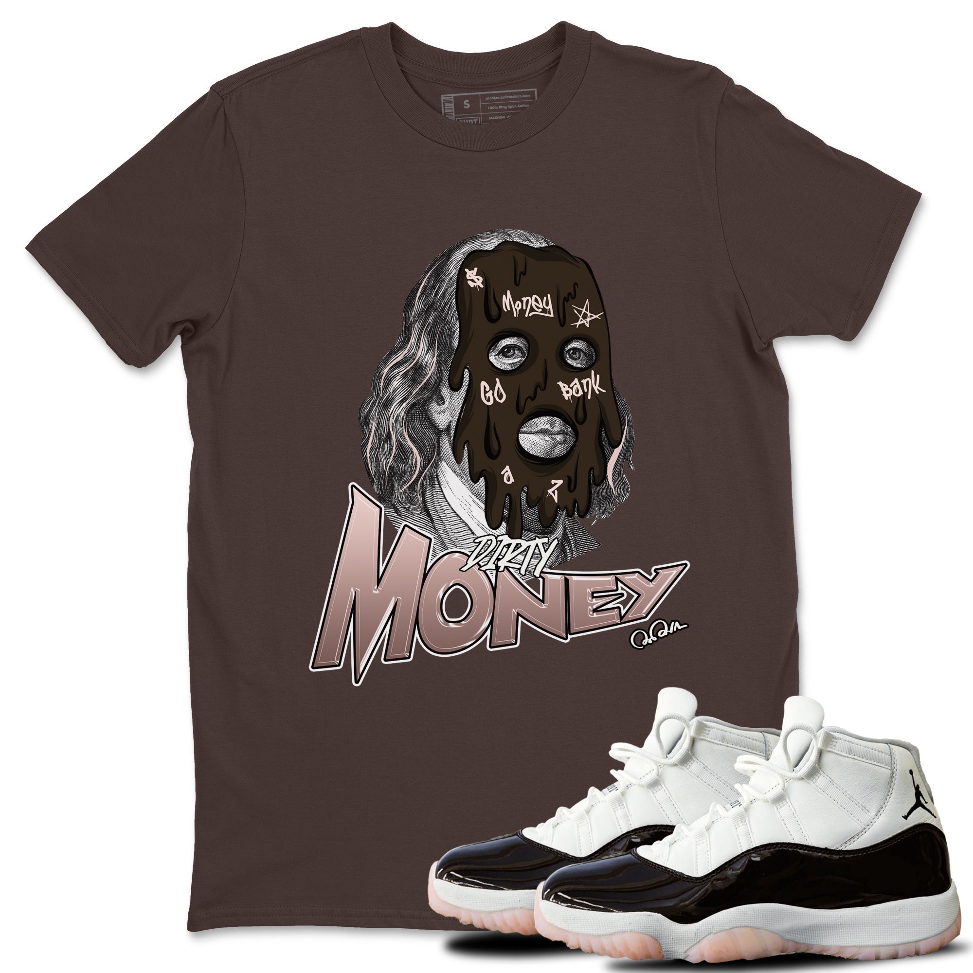 Dirty Money snkmatch Tee - Air Jordan 11 Neapolitan