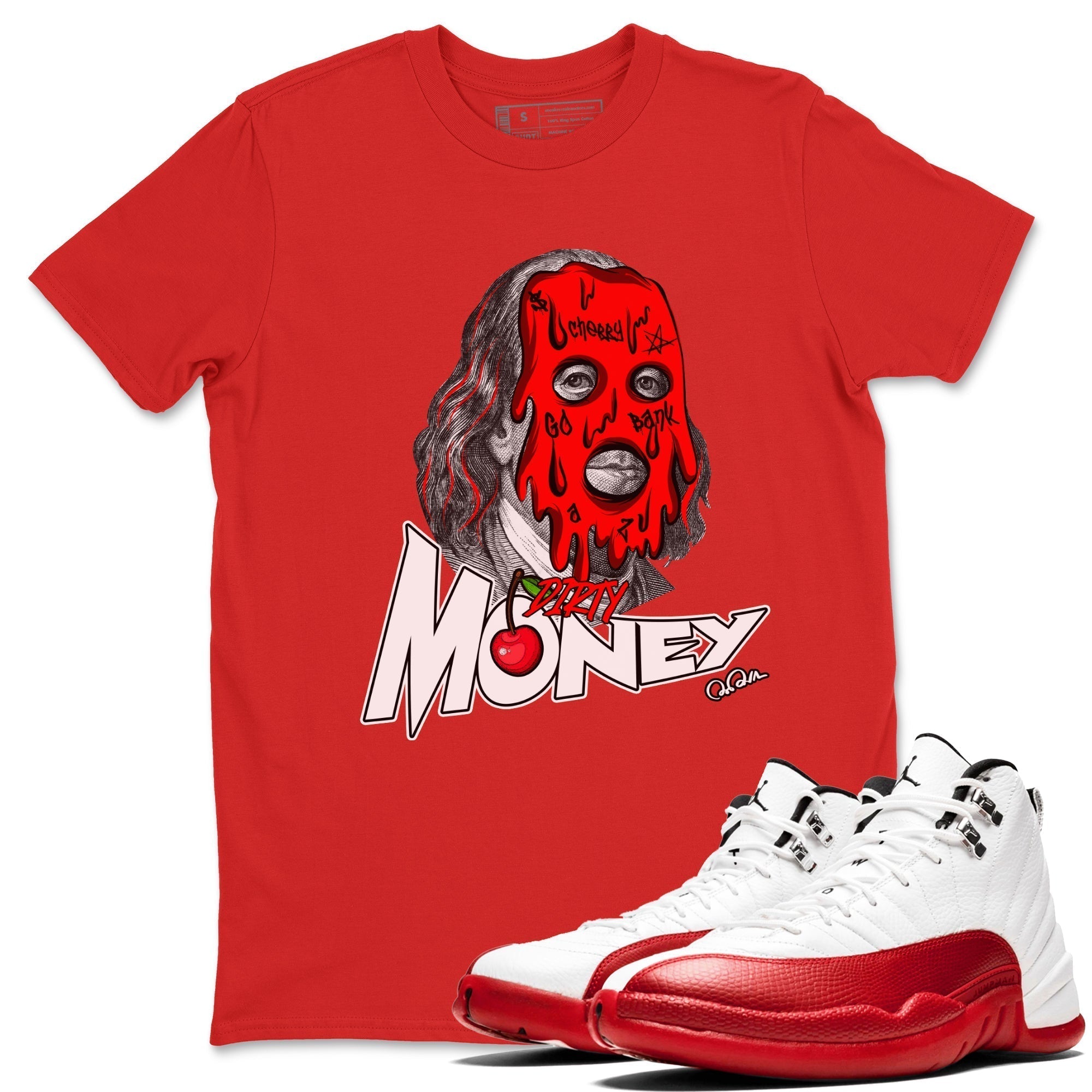 Dirt Money Unisex Adult Tops - Air Jordan 12 Cherry