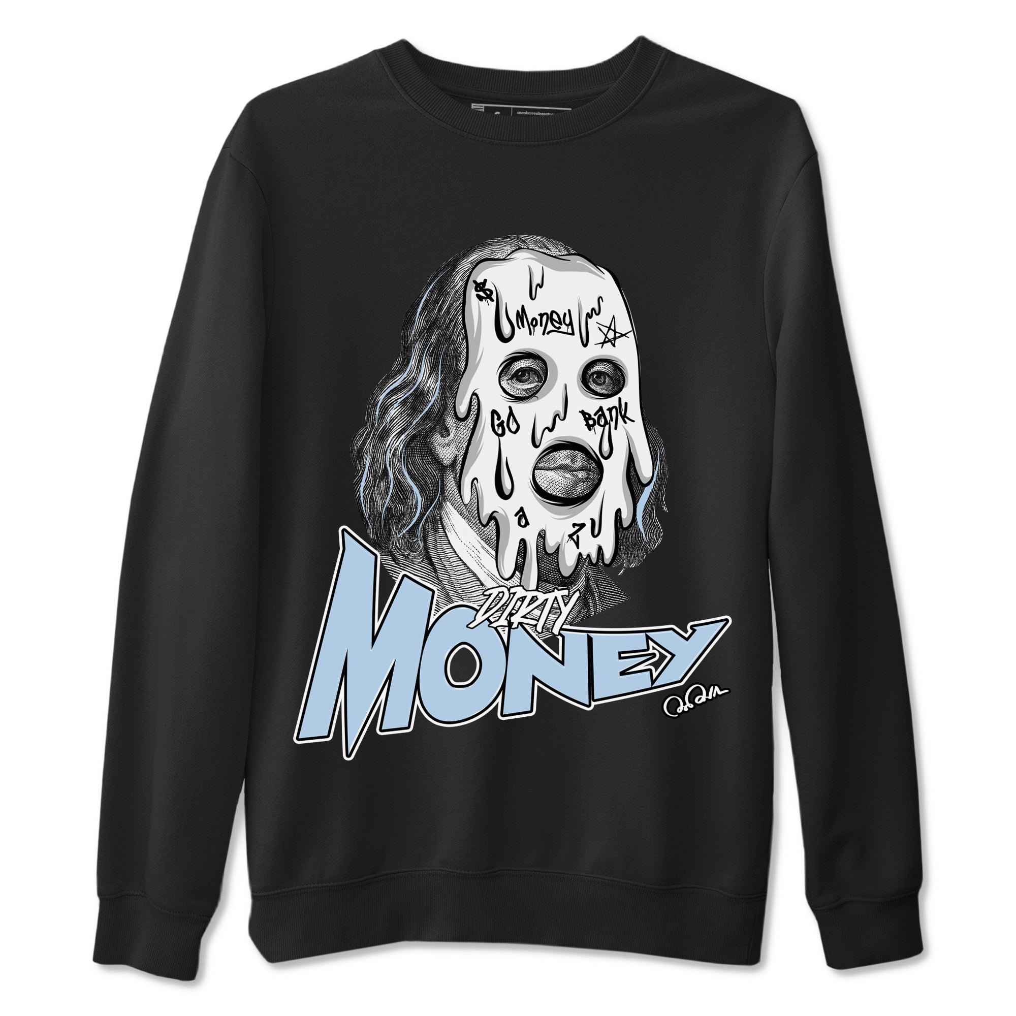 Dirty Money snkmatch Tees - Air Jordan 13 Blue Grey