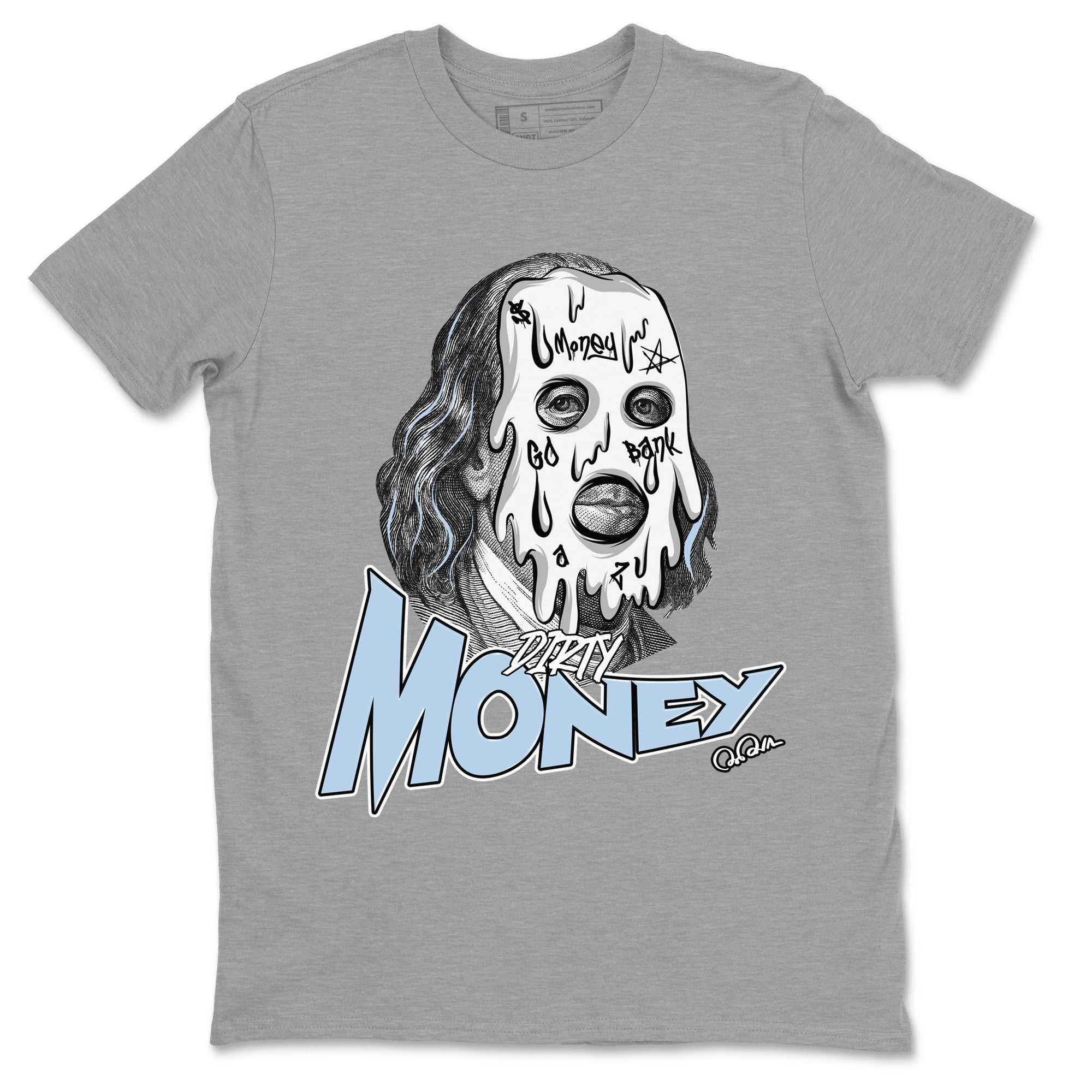 Dirty Money snkmatch Tees - Air Jordan 13 Blue Grey