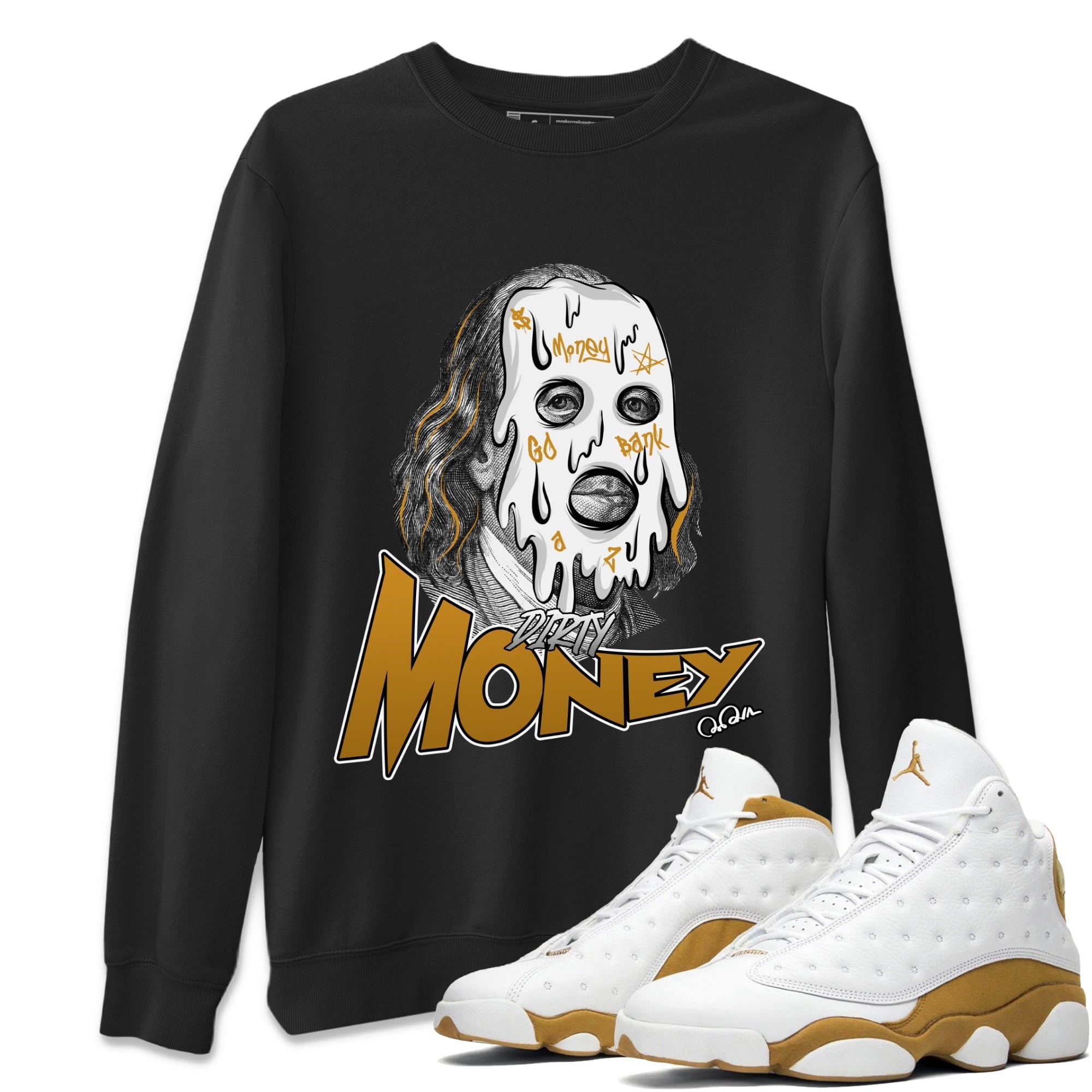 Dirty Money Unisex Tops - Air Jordan 13 Wheat