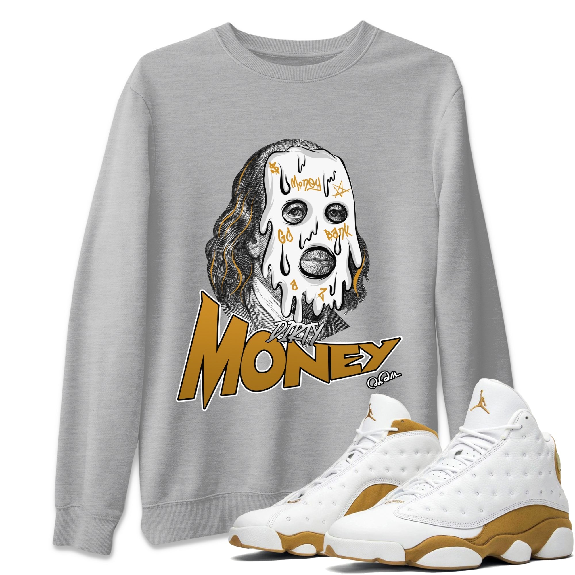 Dirty Money Unisex Tops - Air Jordan 13 Wheat