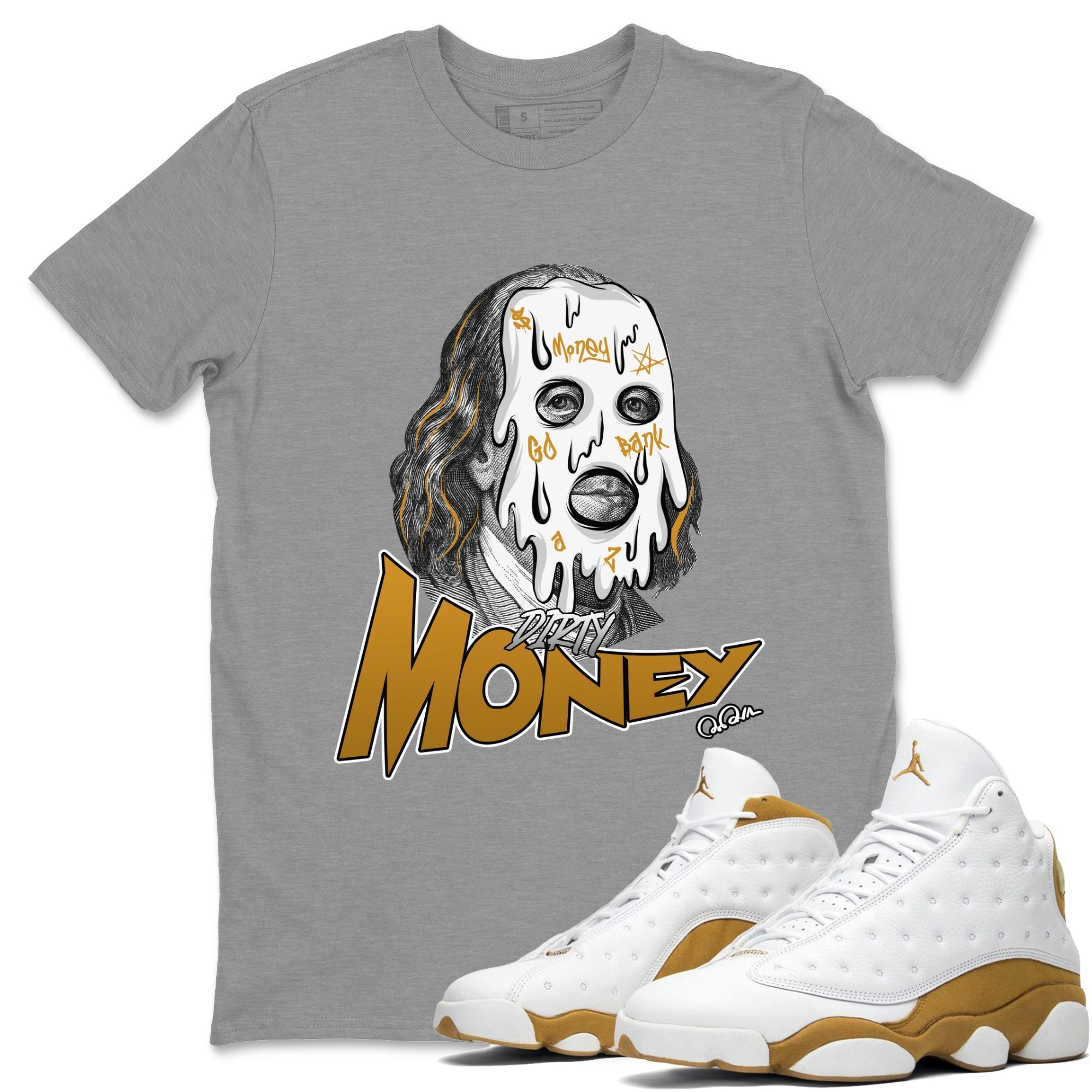 Dirty Money Unisex Tops - Air Jordan 13 Wheat