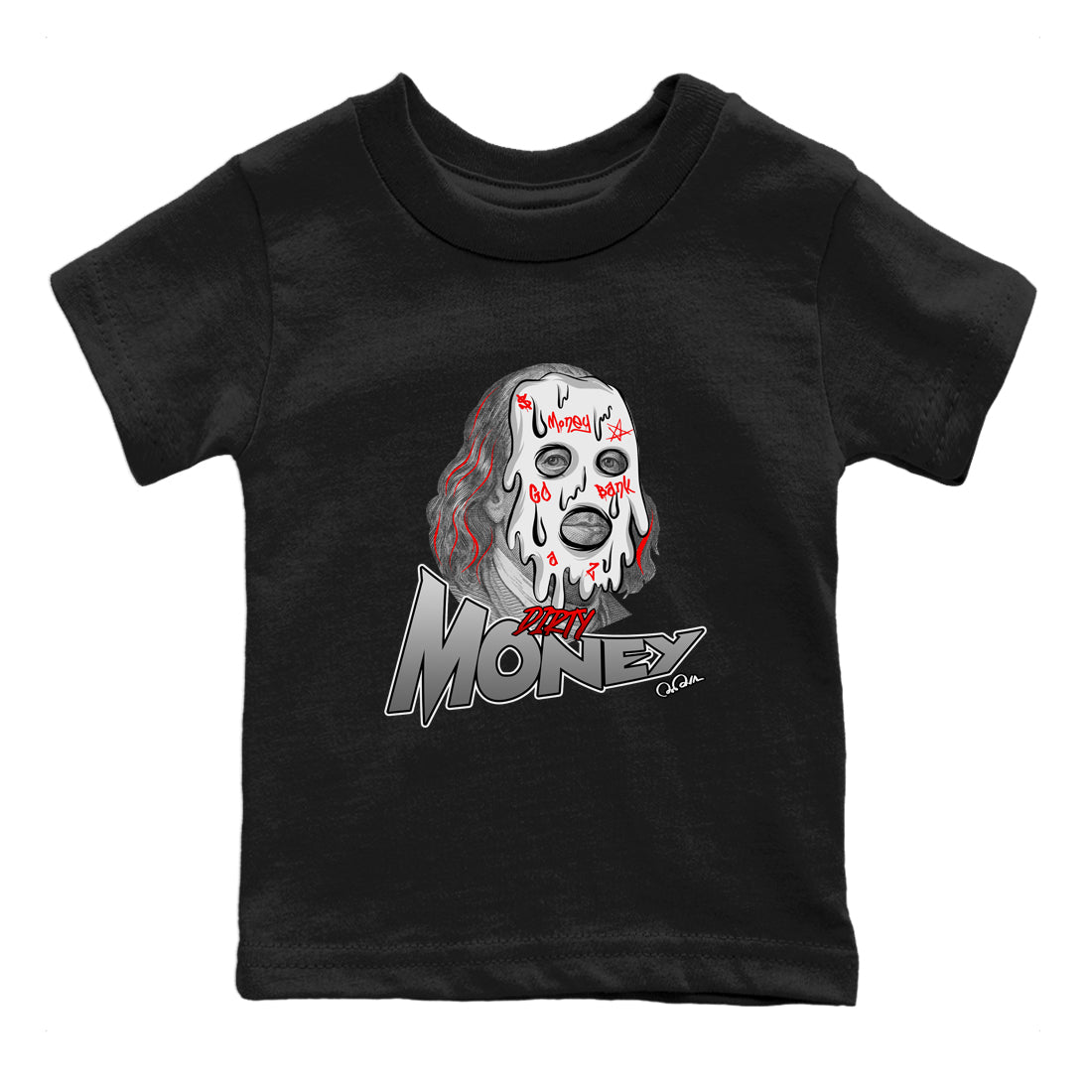 Dirty Money Kids Tops - Air Jordan 13 Wolf Grey