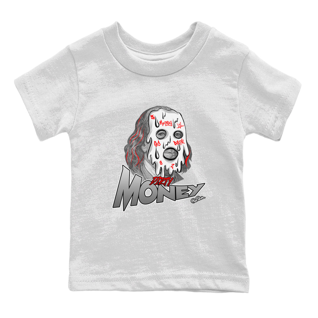 Dirty Money Kids Tops - Air Jordan 13 Wolf Grey