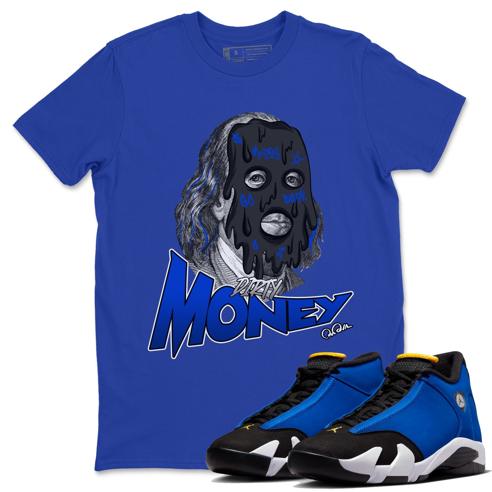 Dirty Money Unisex Tops - Air Jordan 14 Laney