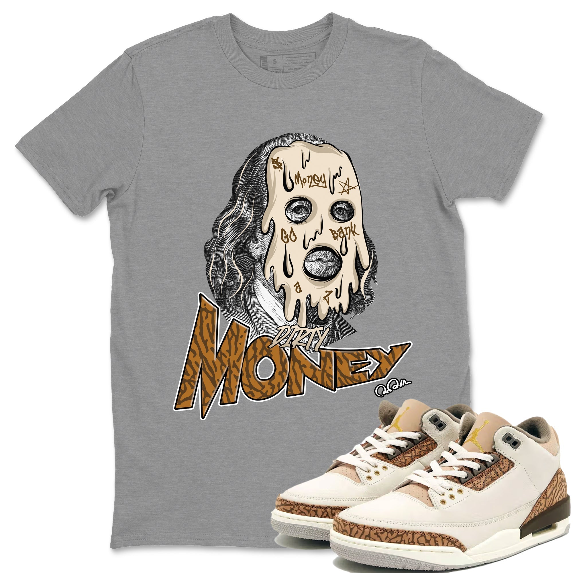 Dirty Money Unisex Tops - Air Jordan 3 Palomino