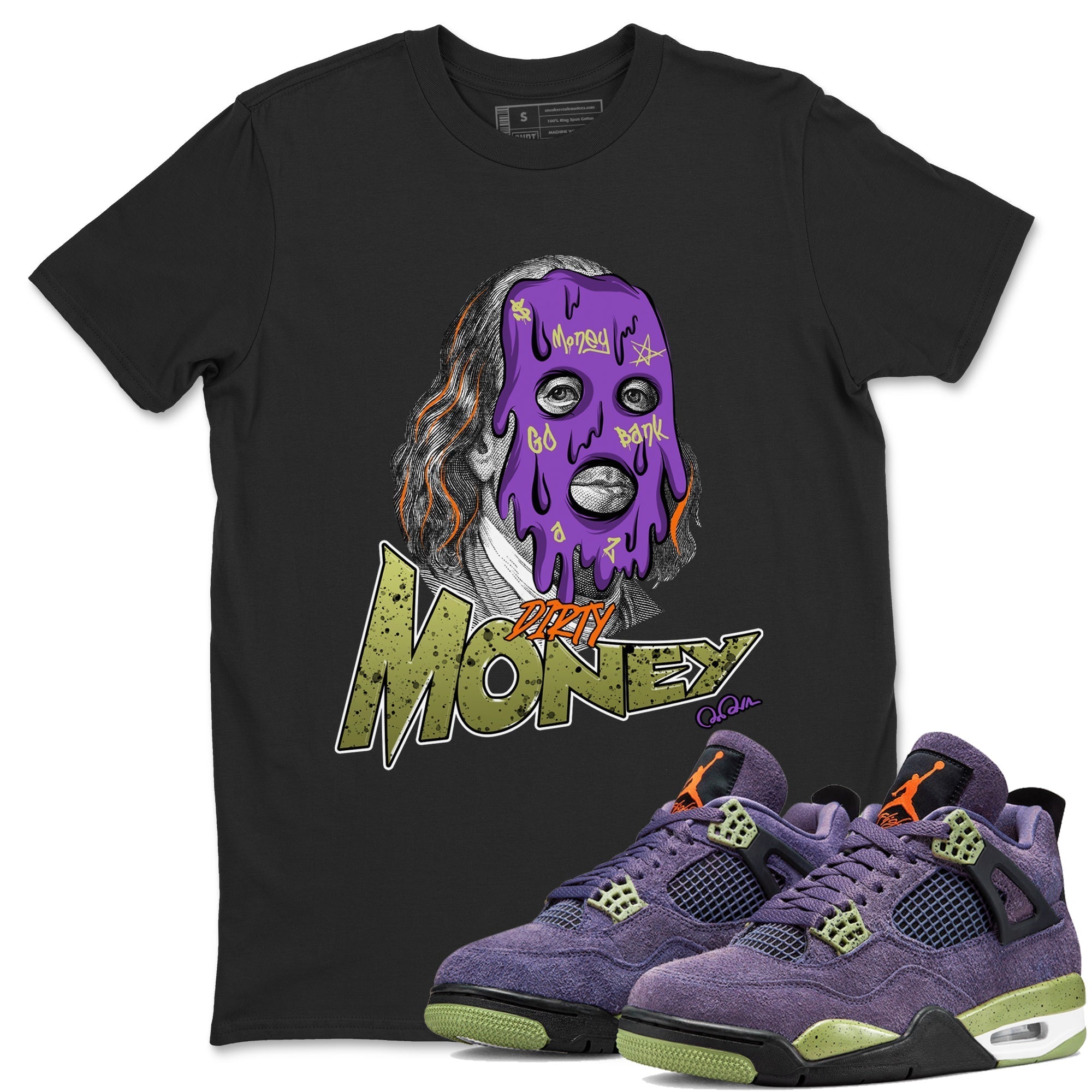 Dirty Money snkmatch Tee - Air Jordan 4 Canyon Purple