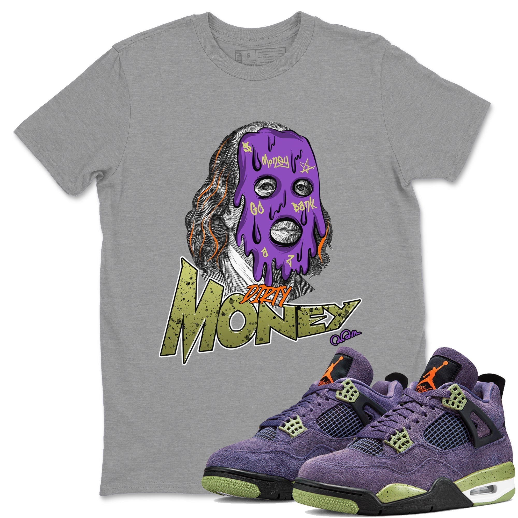 Dirty Money snkmatch Tee - Air Jordan 4 Canyon Purple