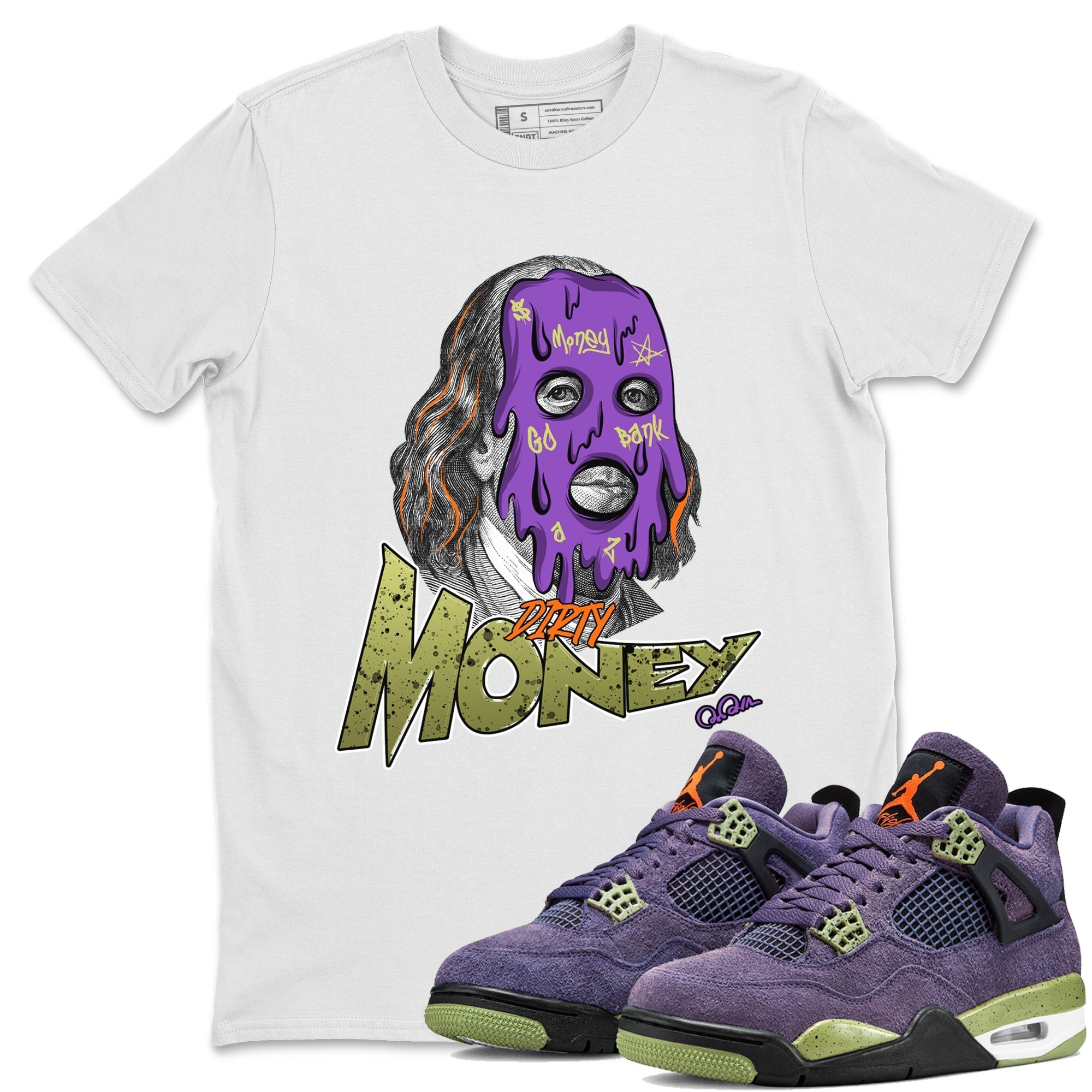 Dirty Money snkmatch Tee - Air Jordan 4 Canyon Purple