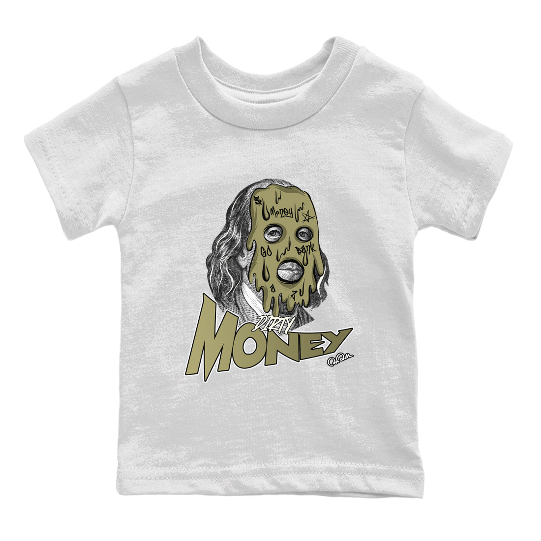 Dirty Money snkmatch Tee Kids - Air Jordan 4 Medium Olive
