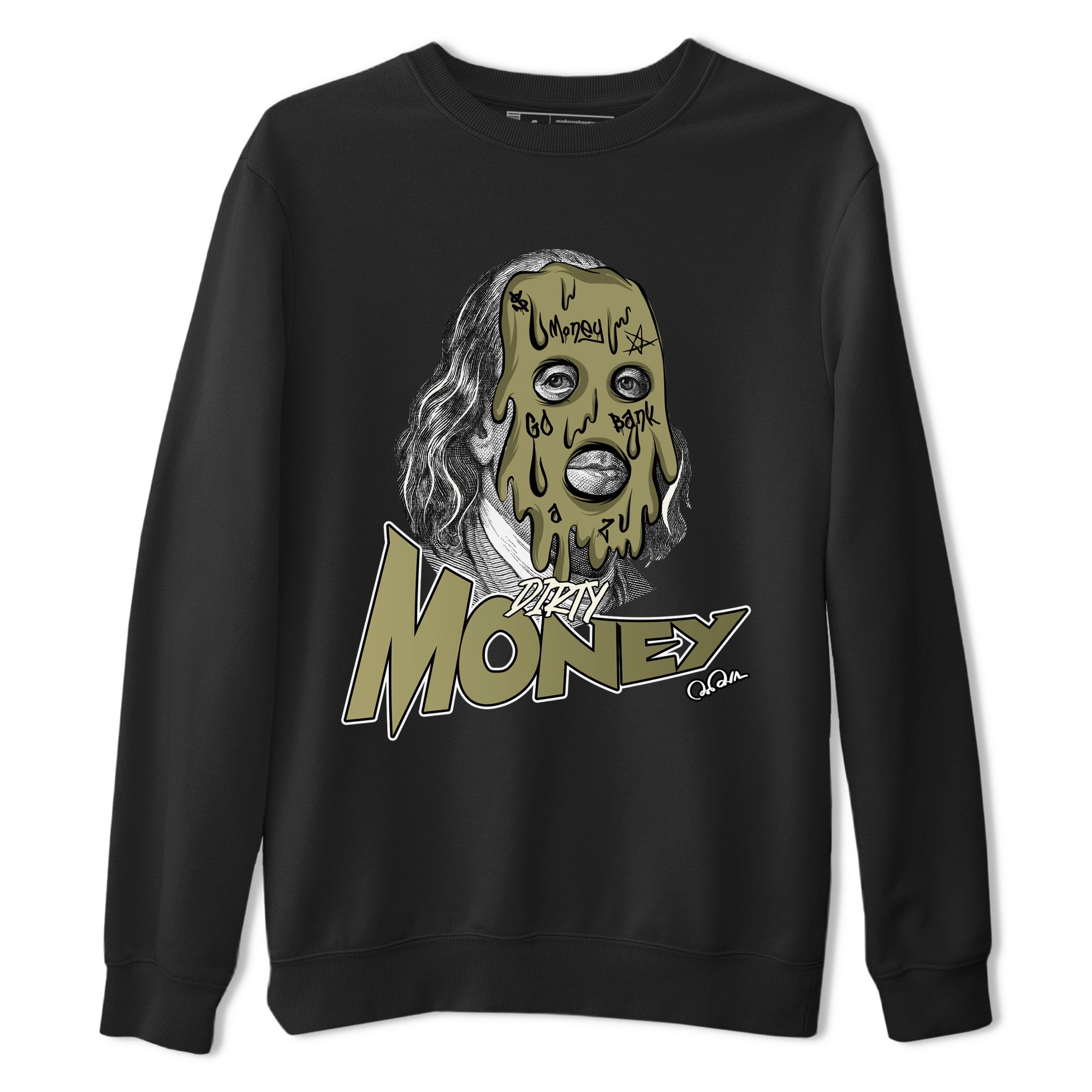 Dirty Money snkmatch Tee - Air Jordan 4 Medium Olive