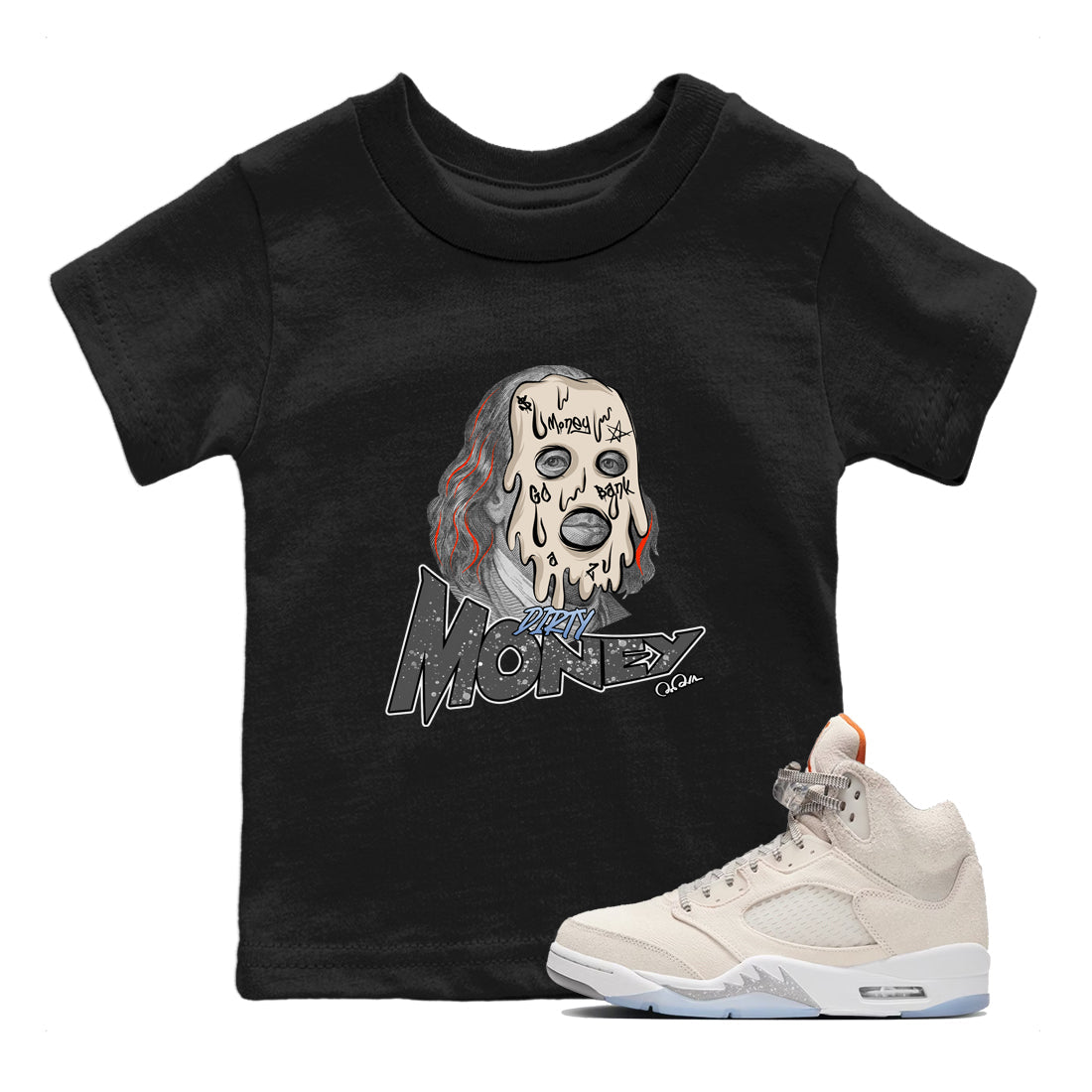 Dirty Money Kids Tops - Air Jordan 5 Craft