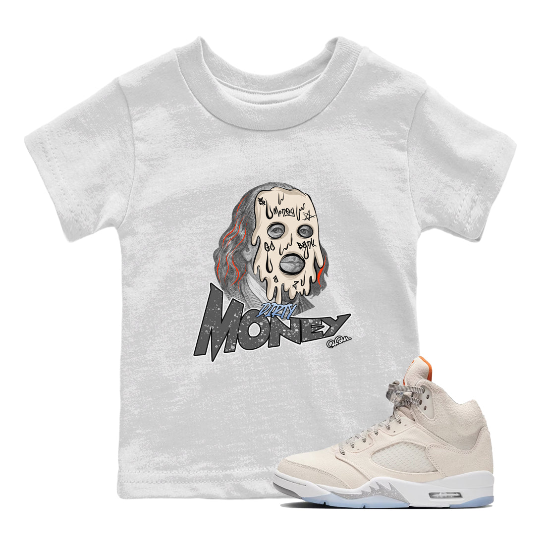 Dirty Money Kids Tops - Air Jordan 5 Craft