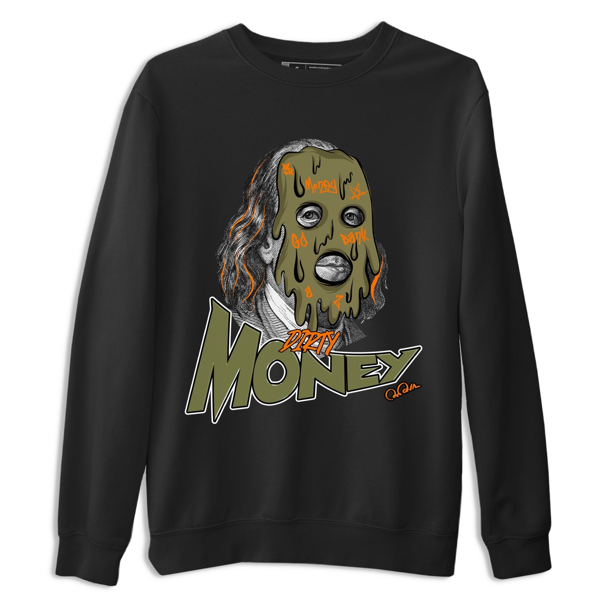 Dirty Money snkmatch Tees - Air Jordan 5 Olive