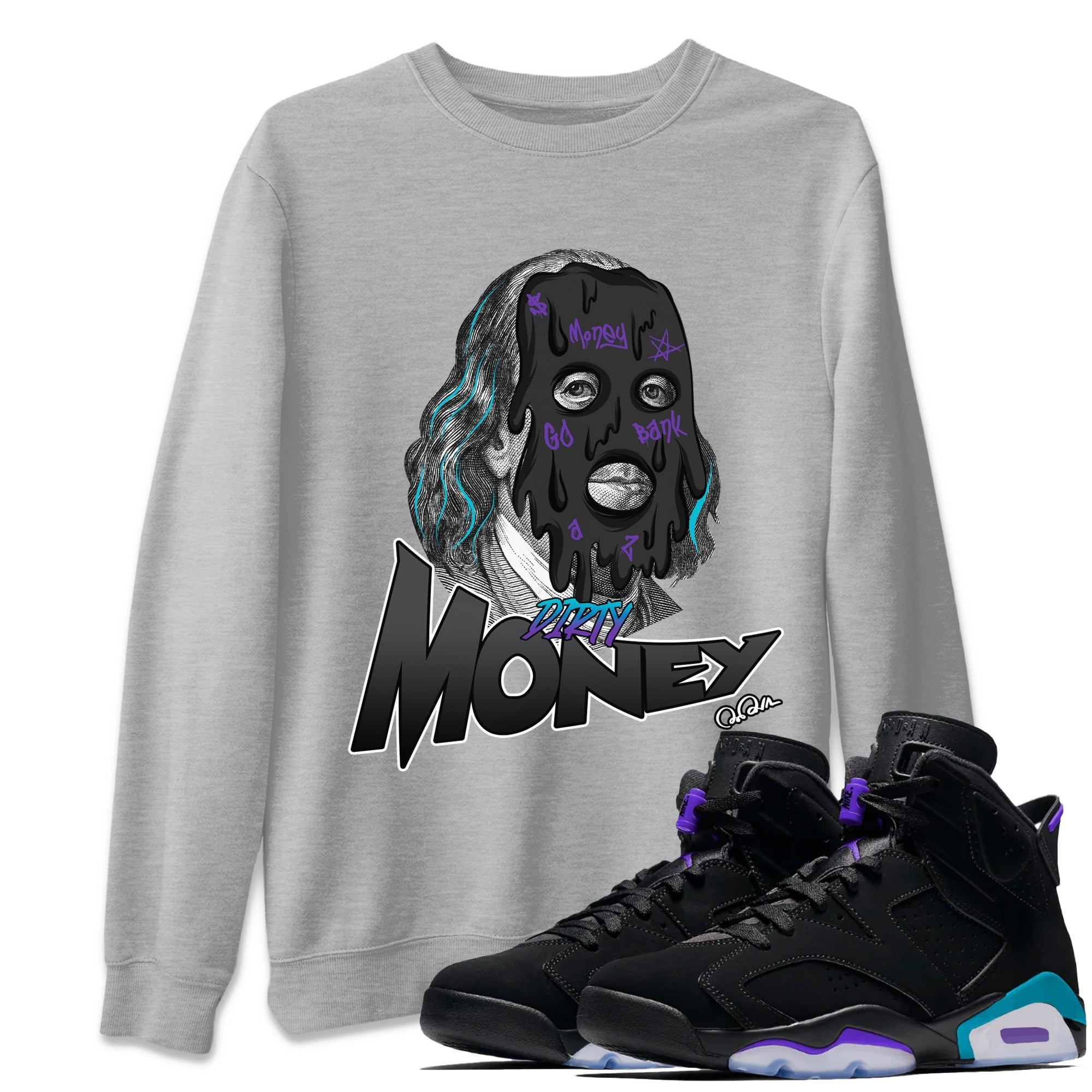 Dirty Money Unisex Tops - Air Jordan 6 Aqua