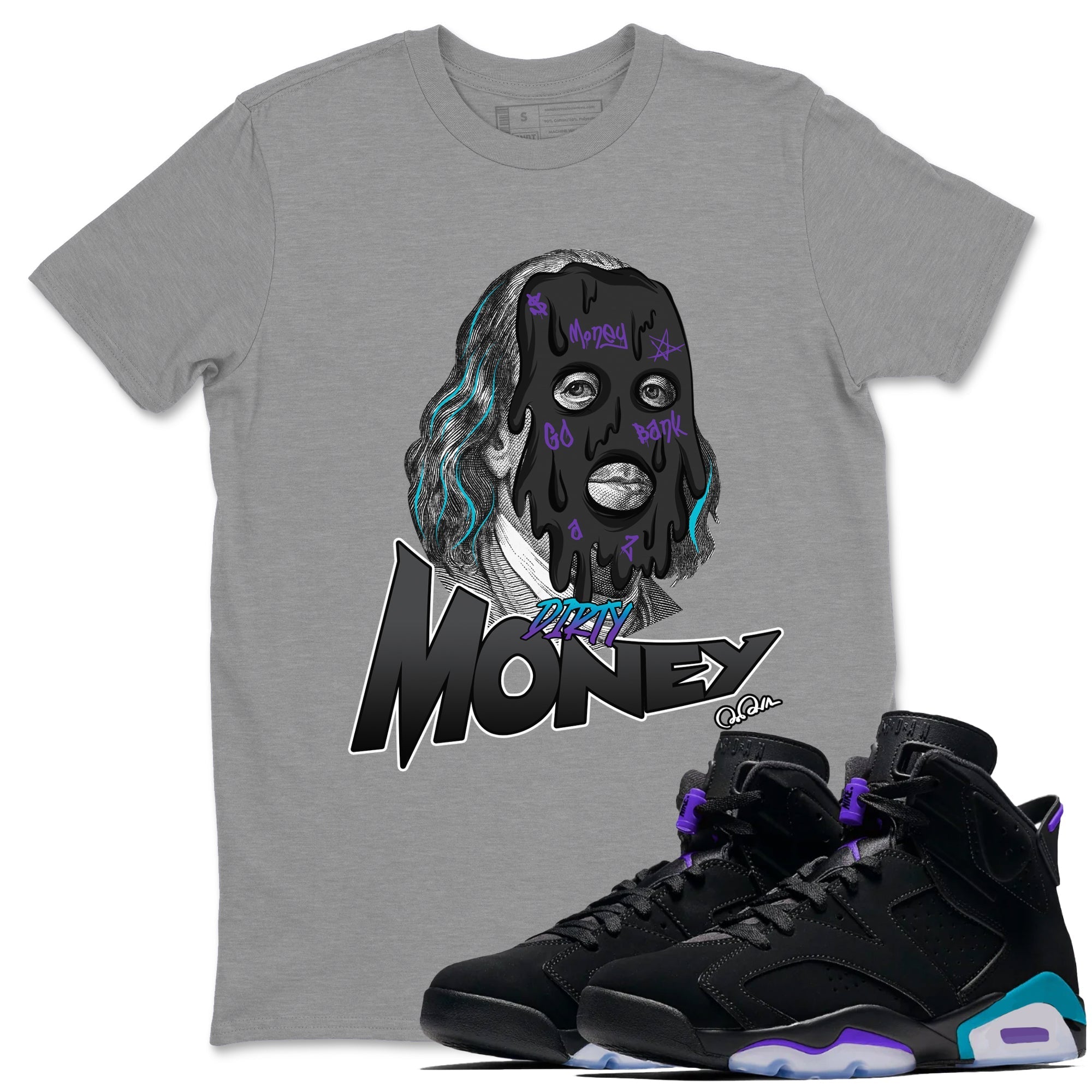 Dirty Money Unisex Tops - Air Jordan 6 Aqua