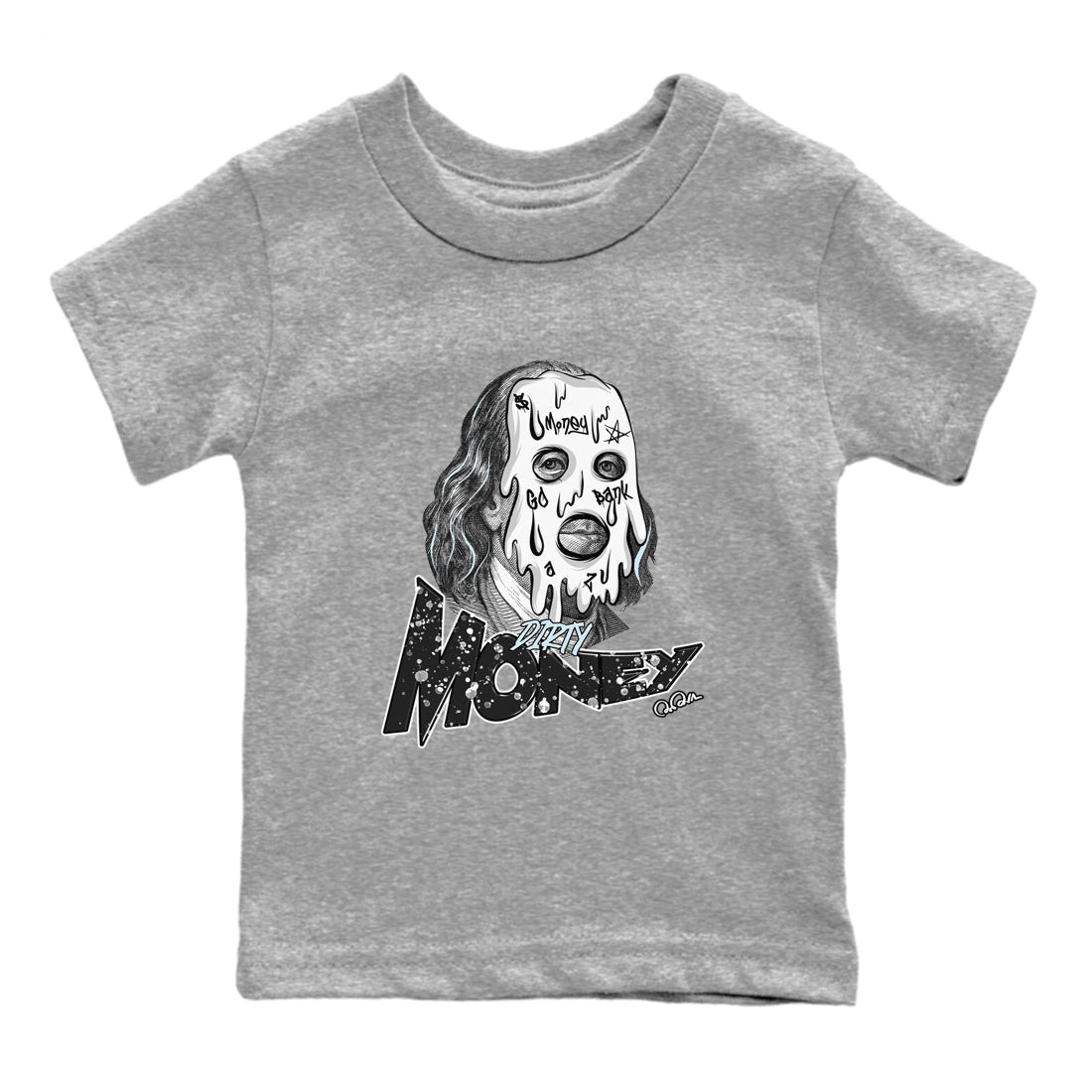 Dirty Money snkmatch Tees Kids - Air Jordan 6 White Black