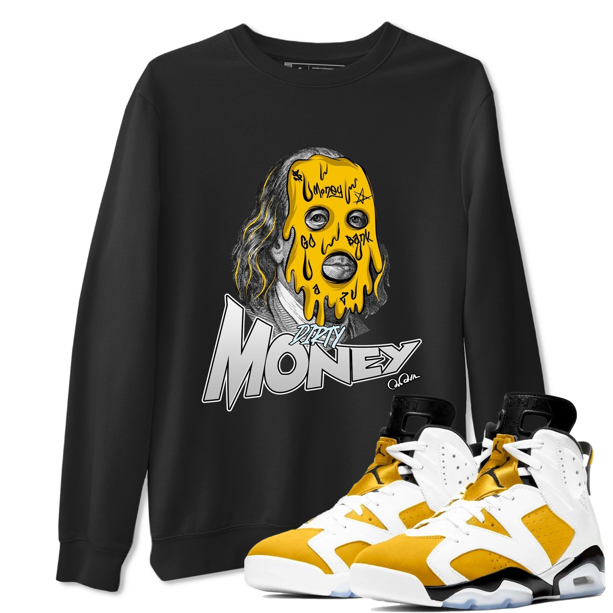 Dirty Money snkmatch Tee - Air Jordan 6 Yellow Ochre