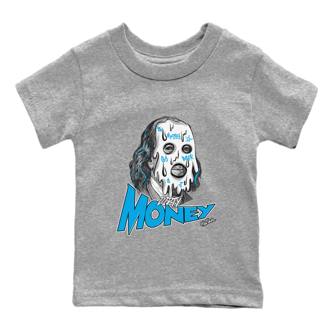 Dirty Money snkmatch Tees Kids - Air Jordan 9 Powder Blue