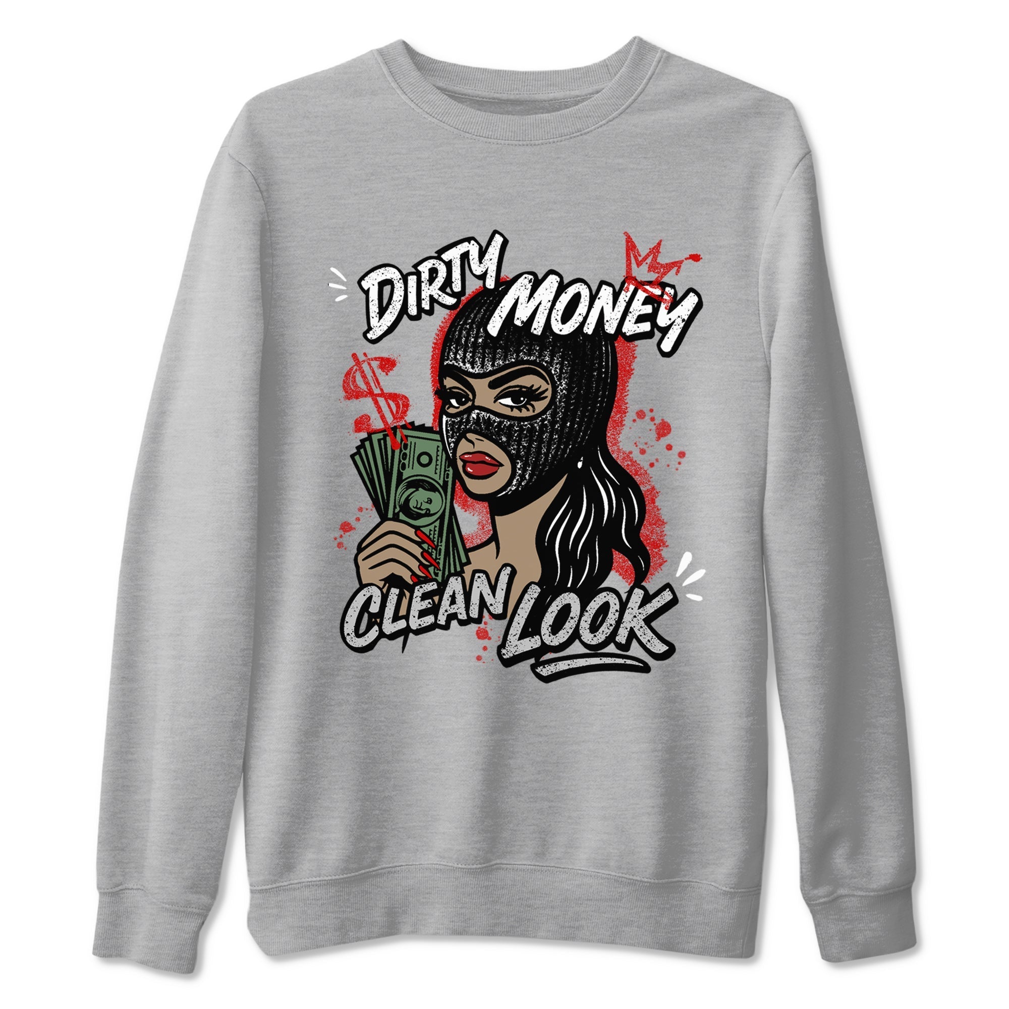 Dirty Money Clean Look snkmatch Tees - Air Jordan 4 White Cement