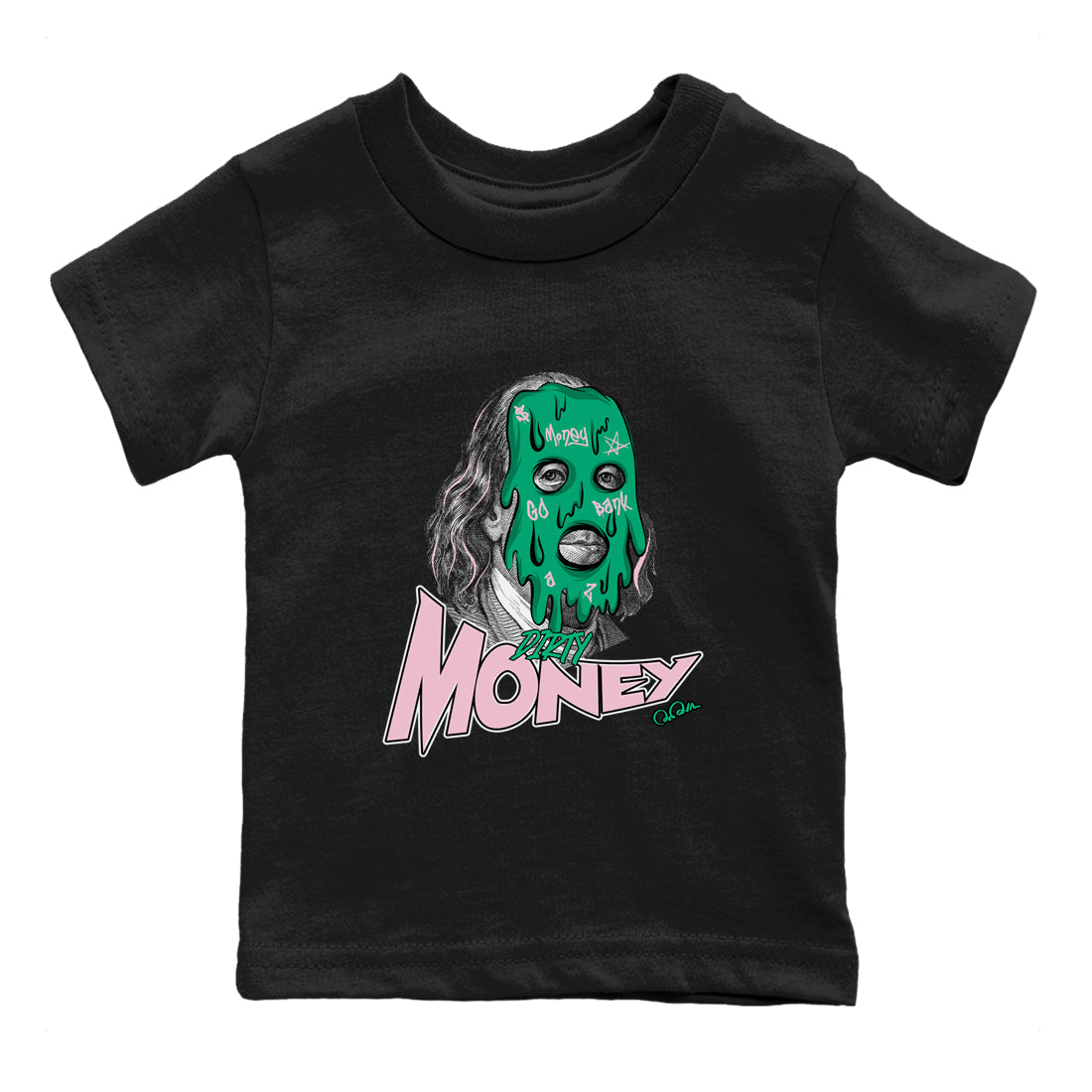 Dirty Money snkmatch Tees Kids - Dunk Medium Soft Pink Malachite