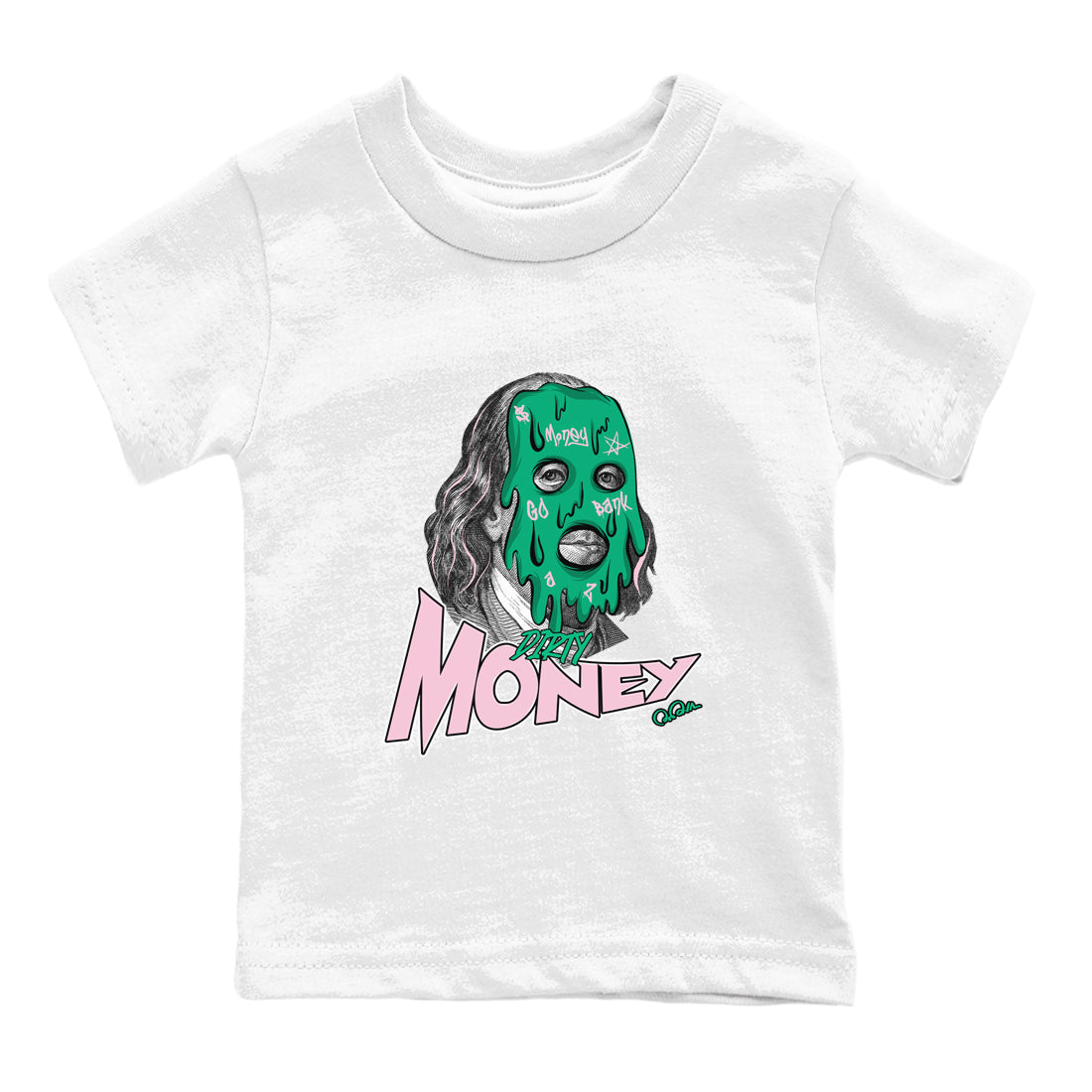 Dirty Money snkmatch Tees Kids - Dunk Medium Soft Pink Malachite