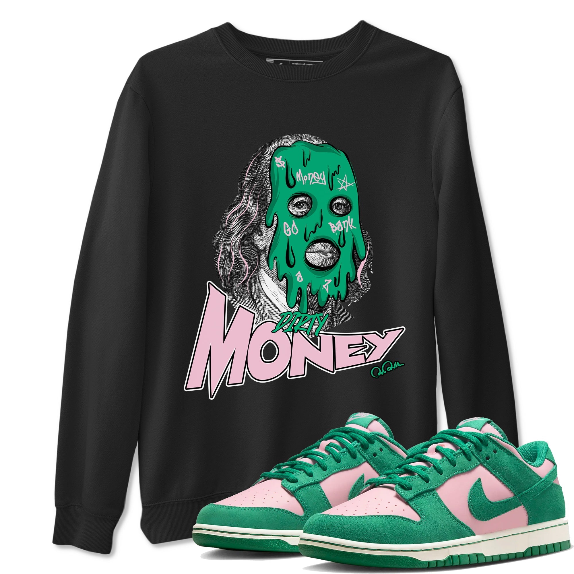 Dirty Money snkmatch Tees - Dunk Medium Soft Pink Malachite