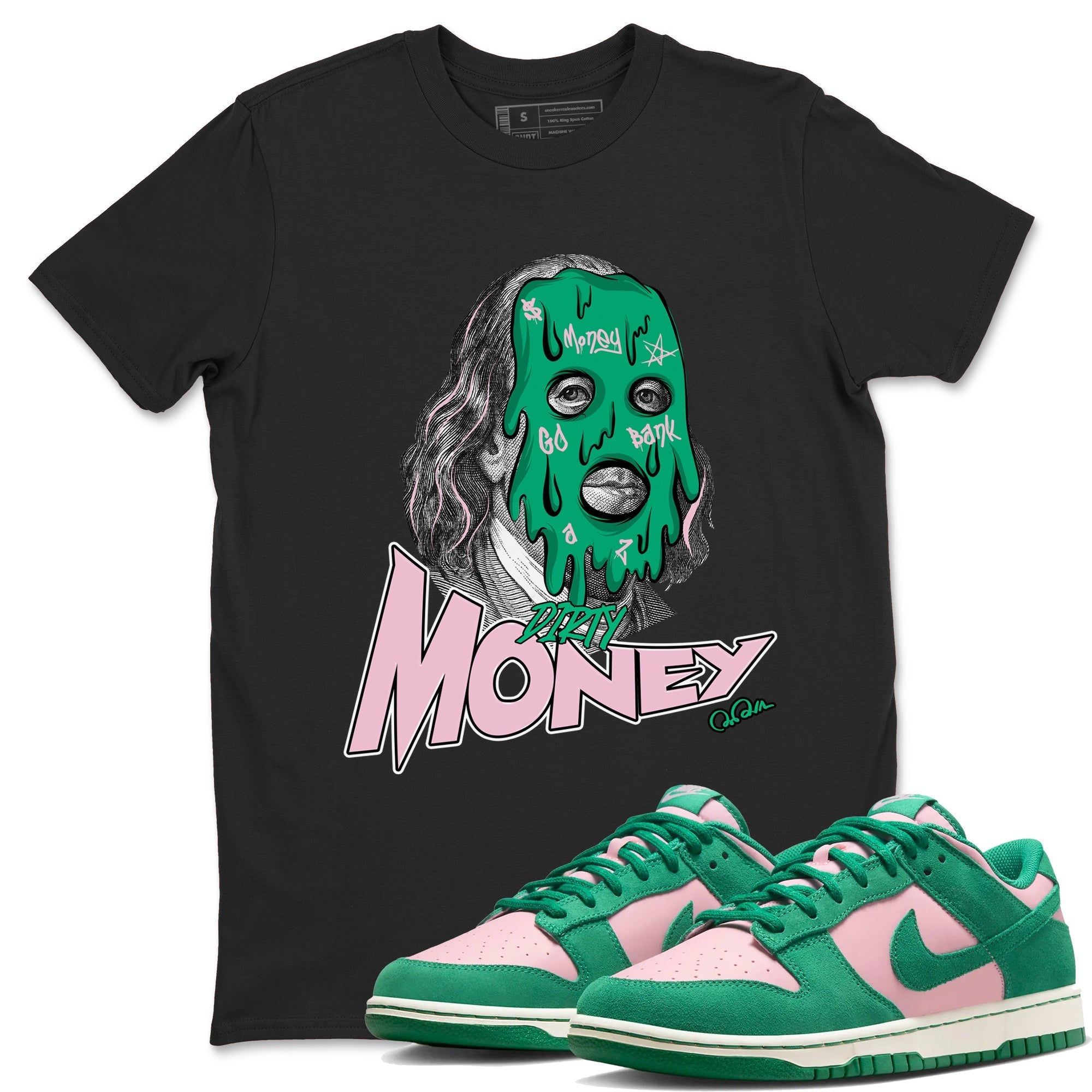 Dirty Money snkmatch Tees - Dunk Medium Soft Pink Malachite
