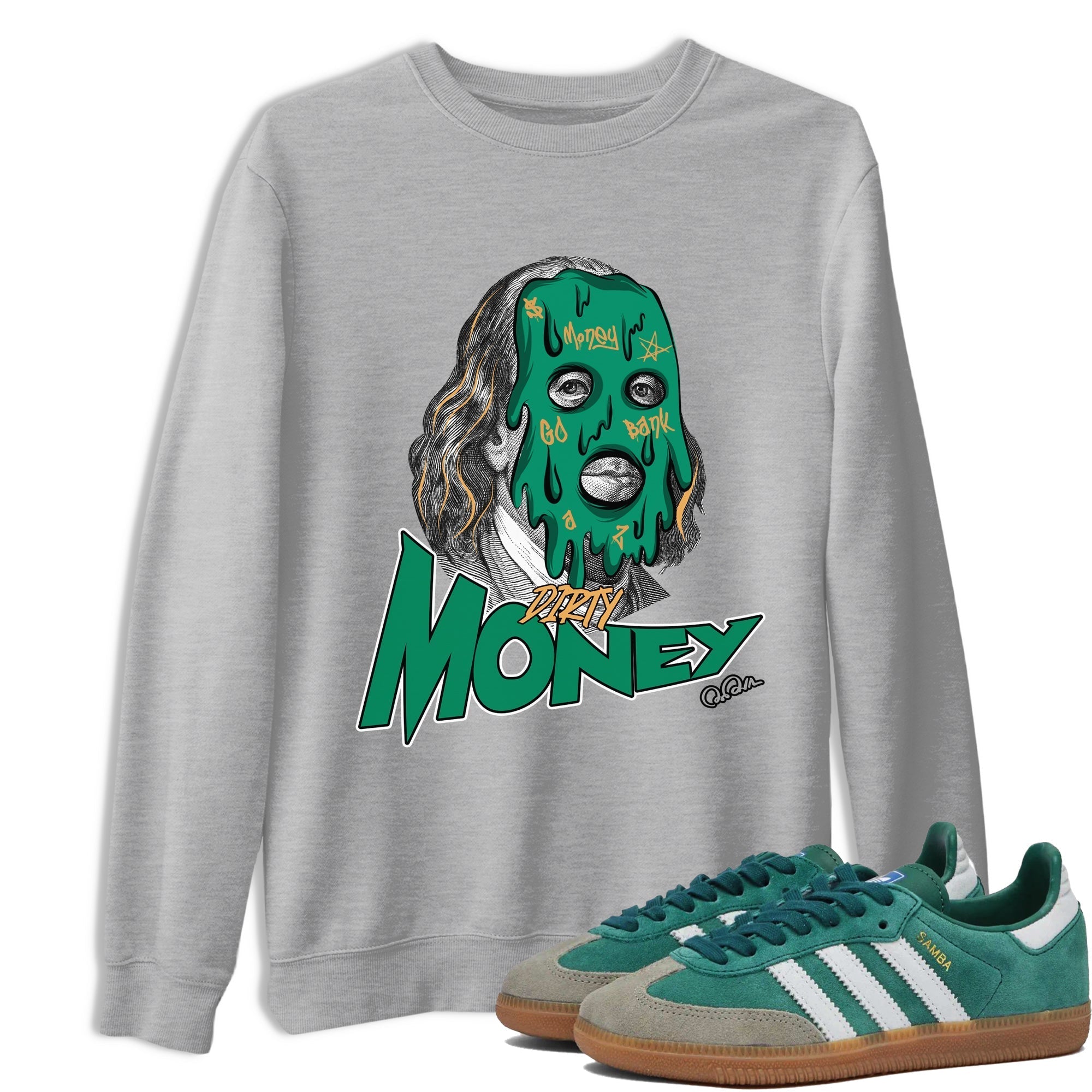Dirty Money snkmatch Tee - Samba Collegiate Green Gum