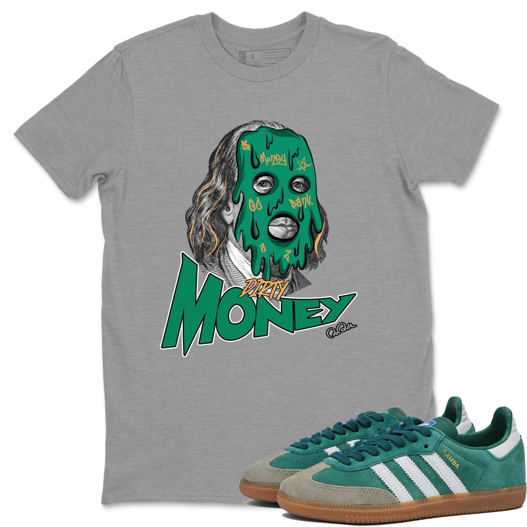 Dirty Money snkmatch Tee - Samba Collegiate Green Gum