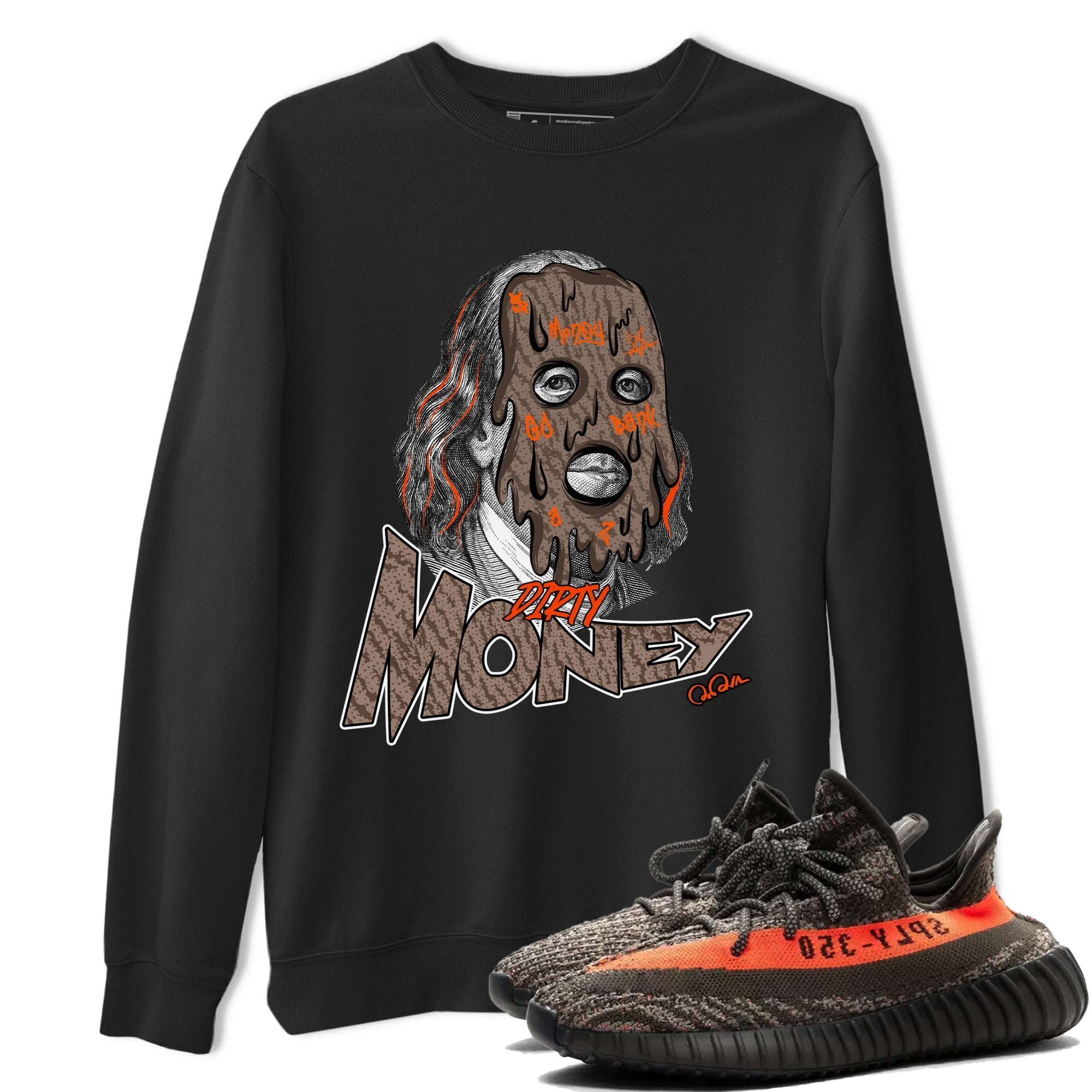 Dirty Money snkmatch Tee - Yeezy 350 Carbon Beluga