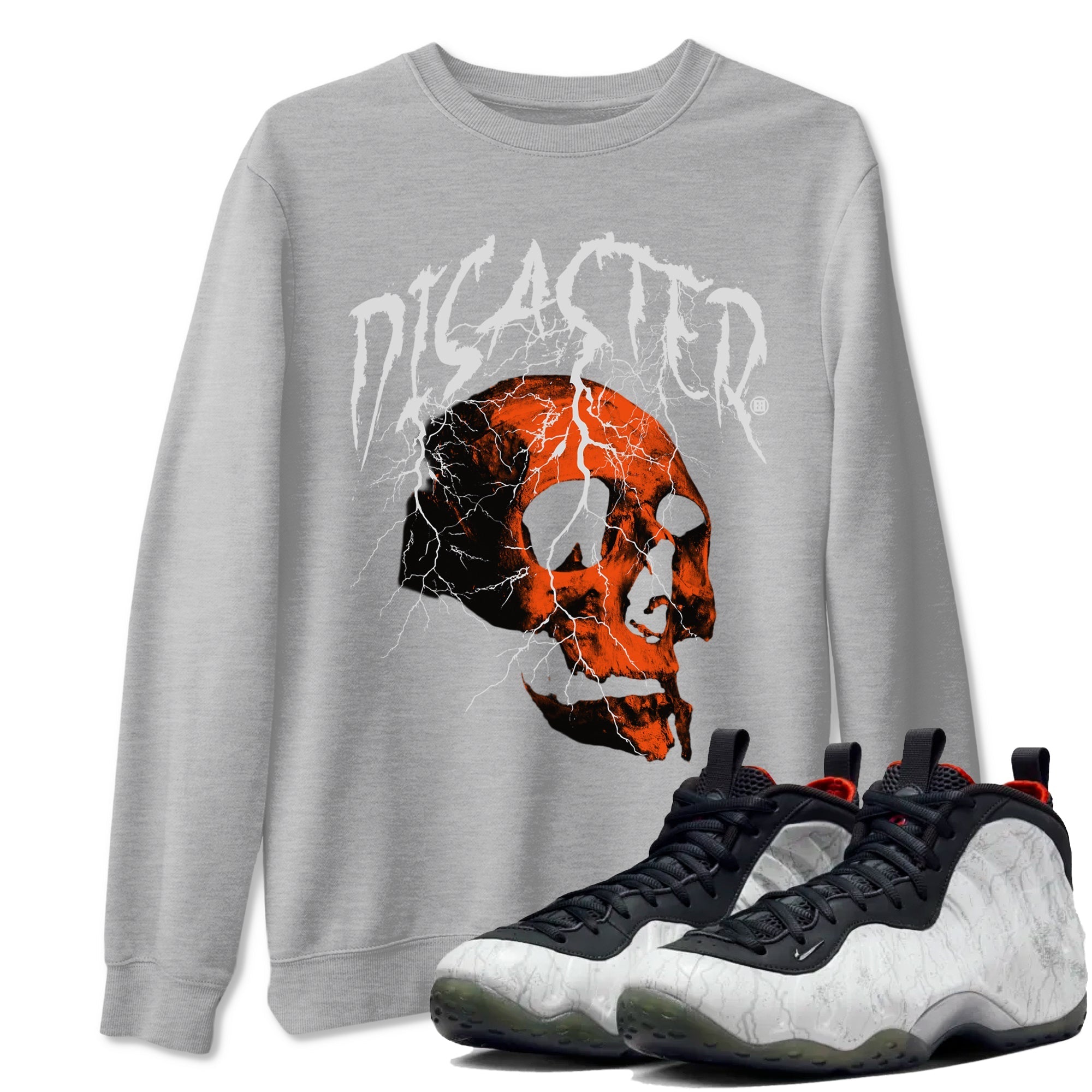 Disater Skull snkmatch Tees - Air Foamposite One Jin