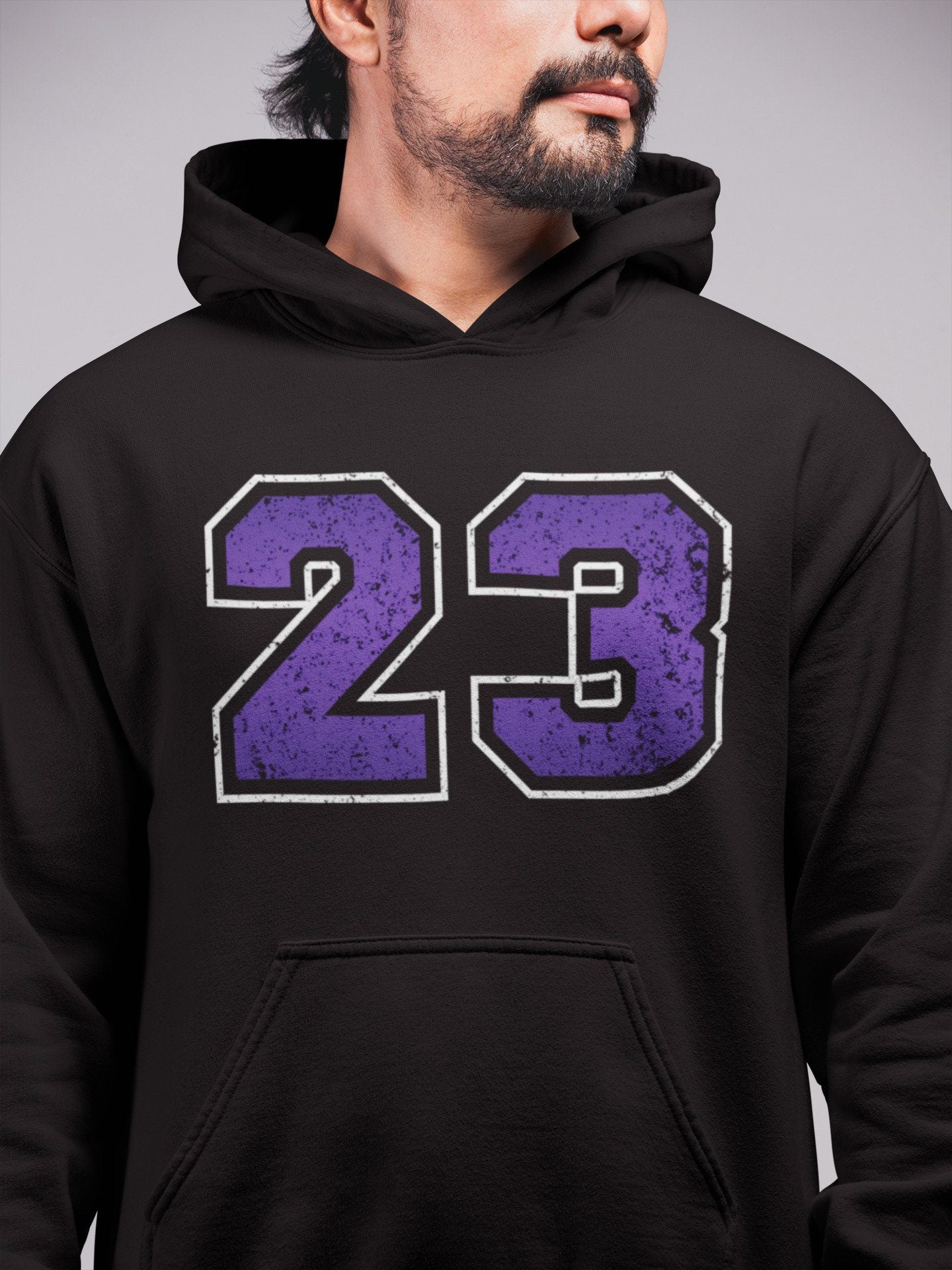 Distressed 23 Unisex Tops - Air Jordan 1 Court Purple