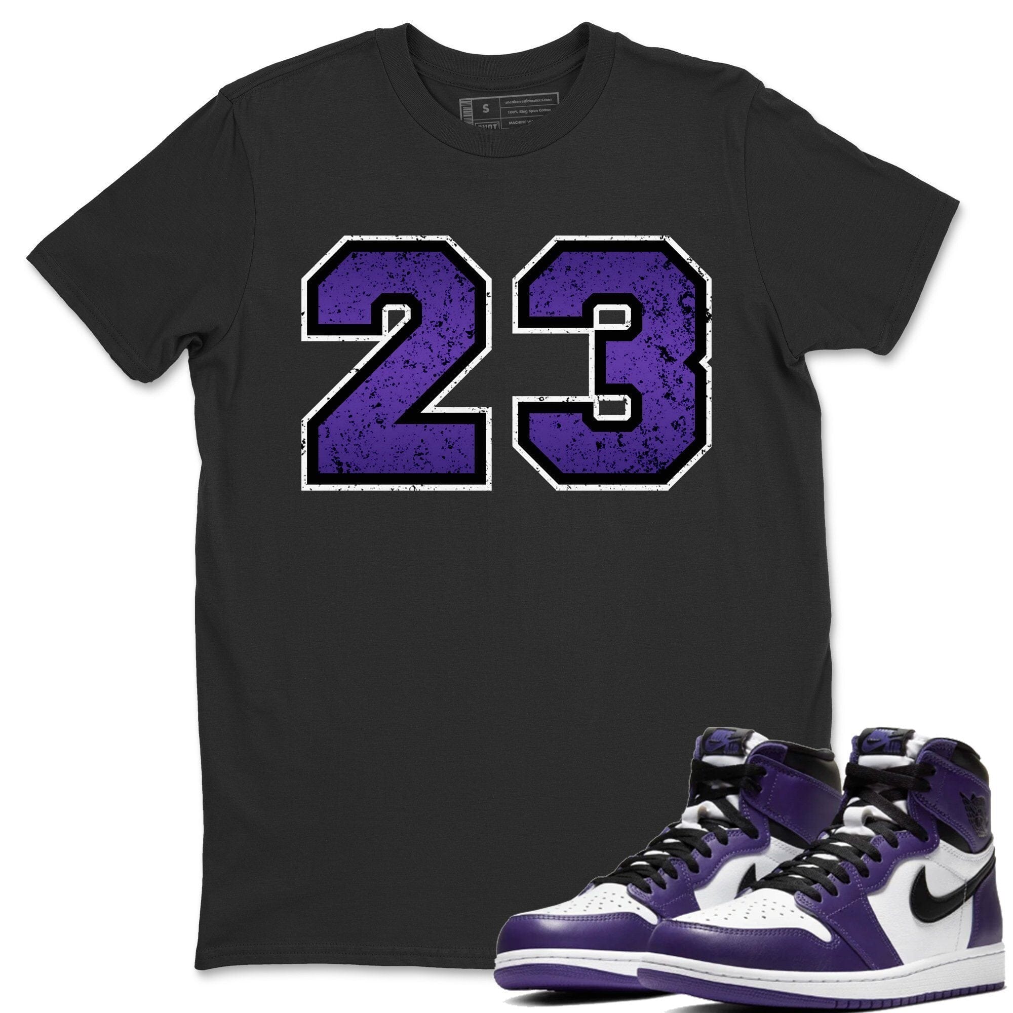 Distressed 23 Unisex Tops - Air Jordan 1 Court Purple