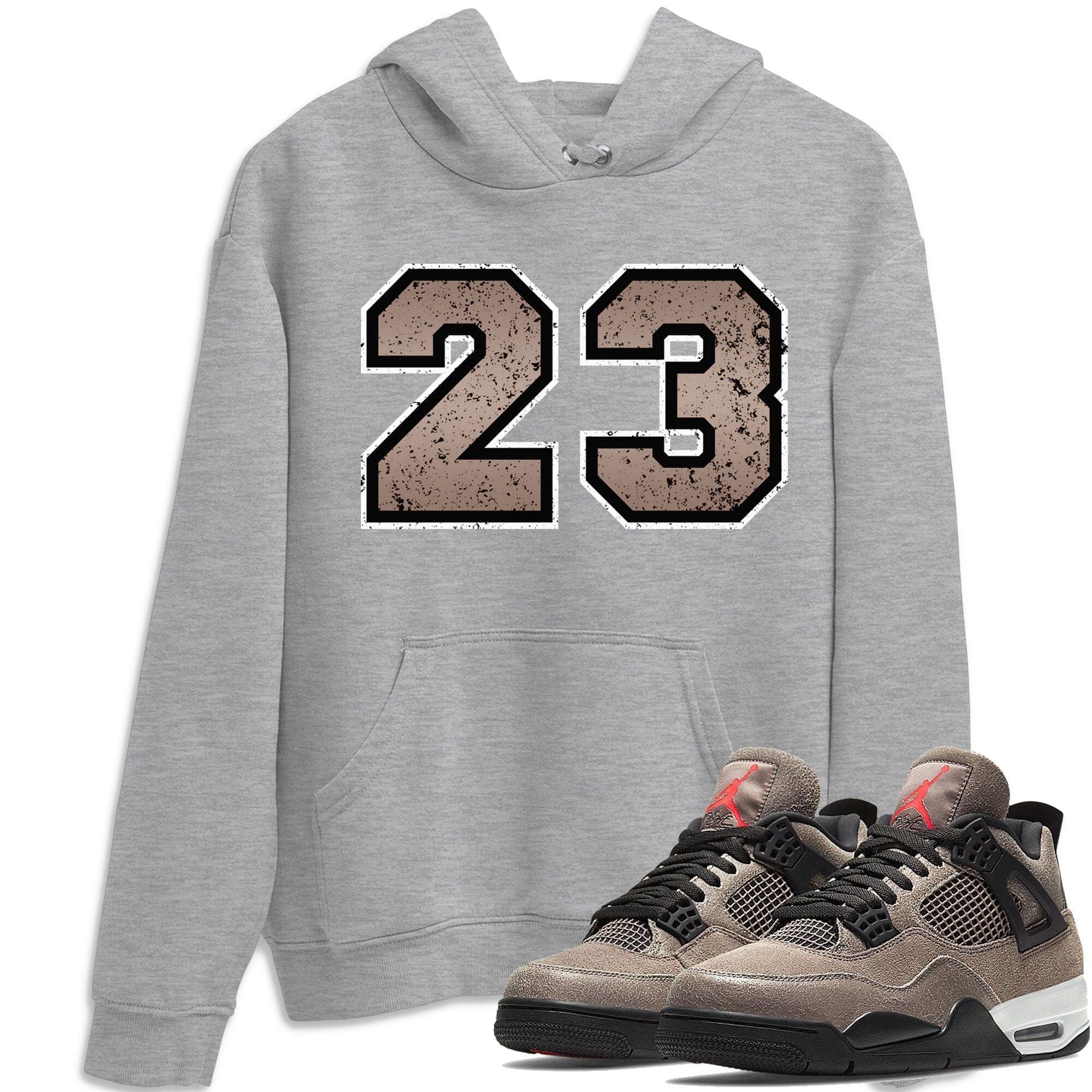 Distressed 23 Unisex Tops - Air Jordan 4 Taupe Haze