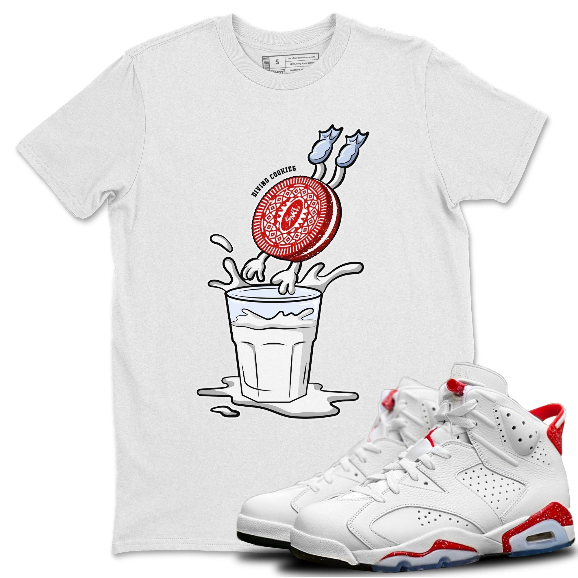 Diving Cookies Unisex Tops - Air Jordan 6 Red Velvet Cookies