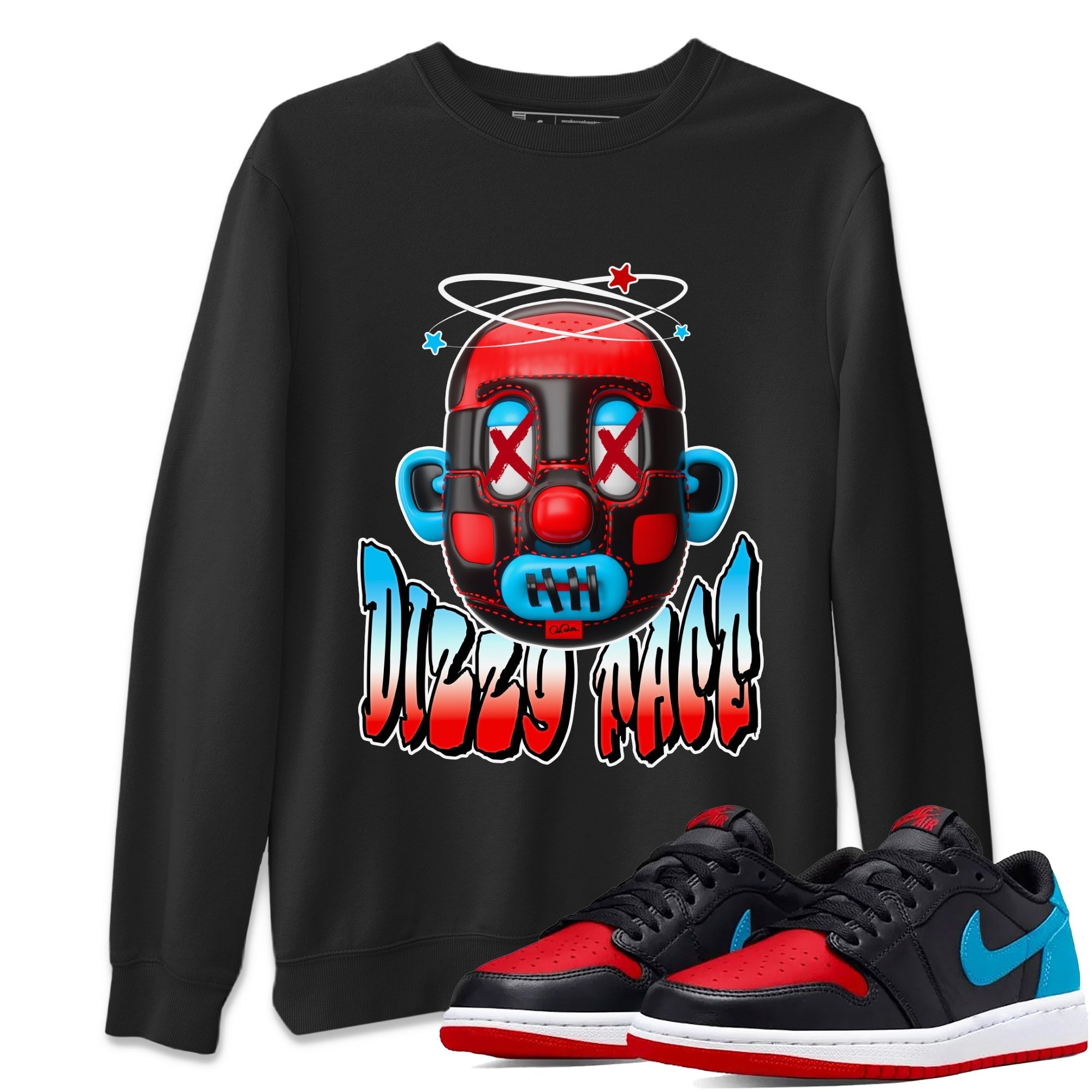 Dizzy Face Unisex Tops - Air Jordan 1 UNC to Chicago