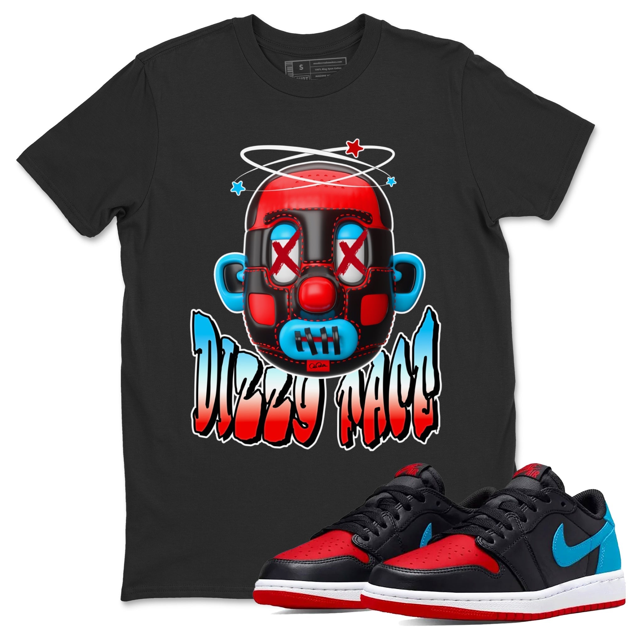 Dizzy Face Unisex Tops - Air Jordan 1 UNC to Chicago