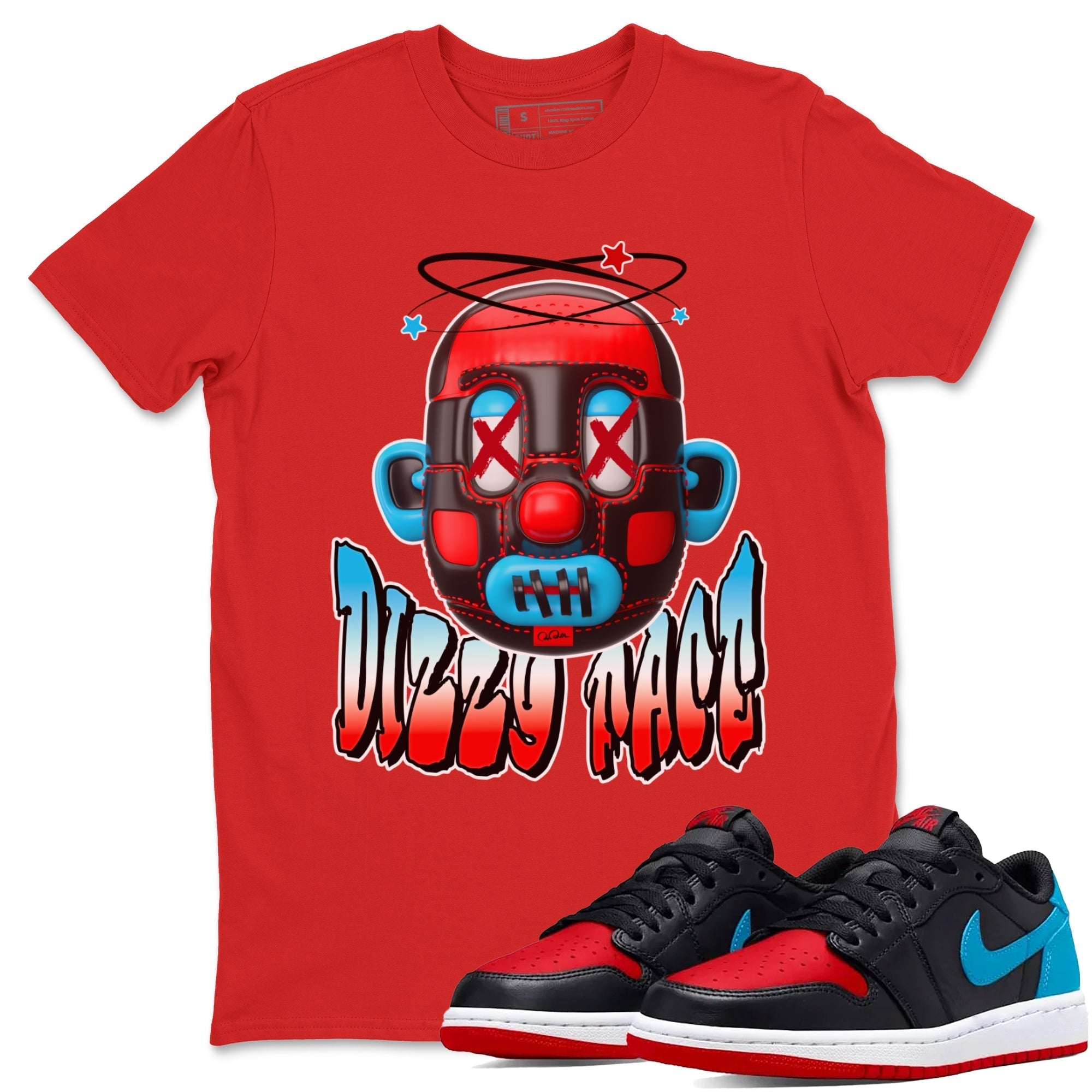 Dizzy Face Unisex Tops - Air Jordan 1 UNC to Chicago