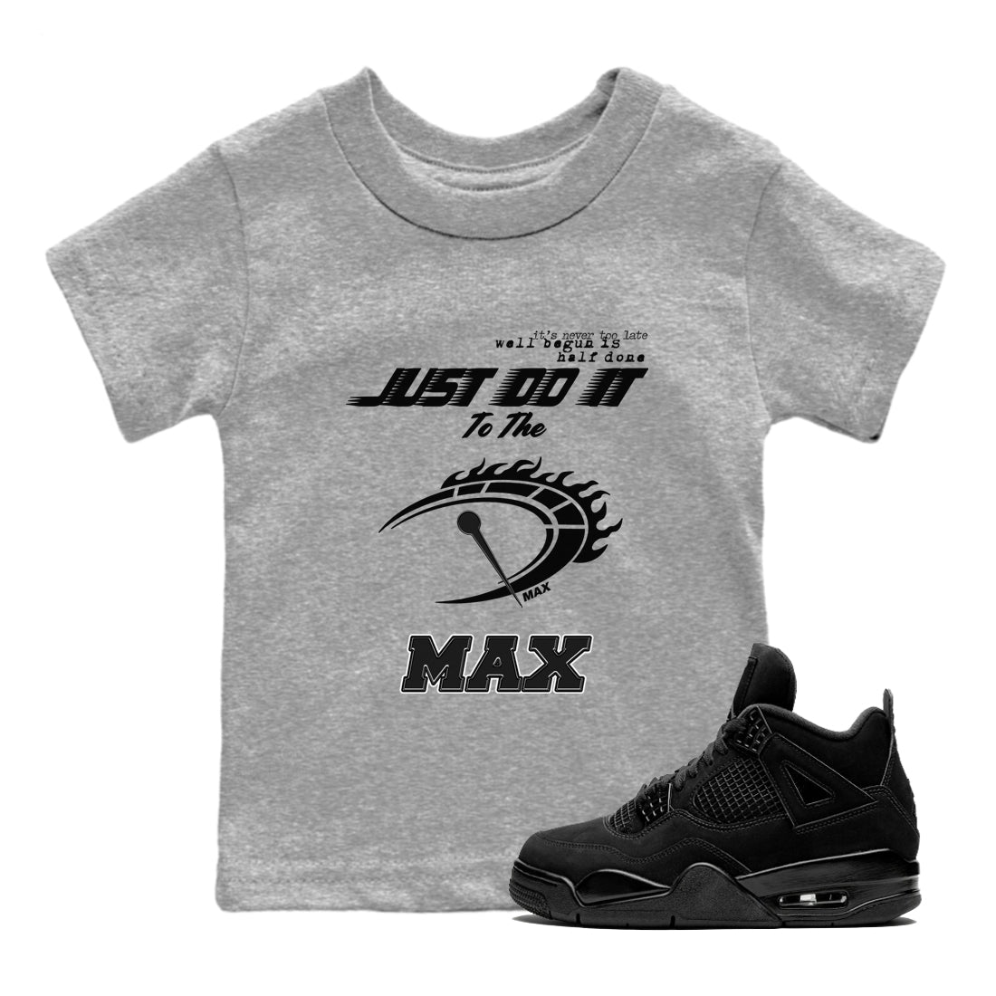 Do It To The Max snkmatch Tees Kids - Air Jordan 4 Black Cat
