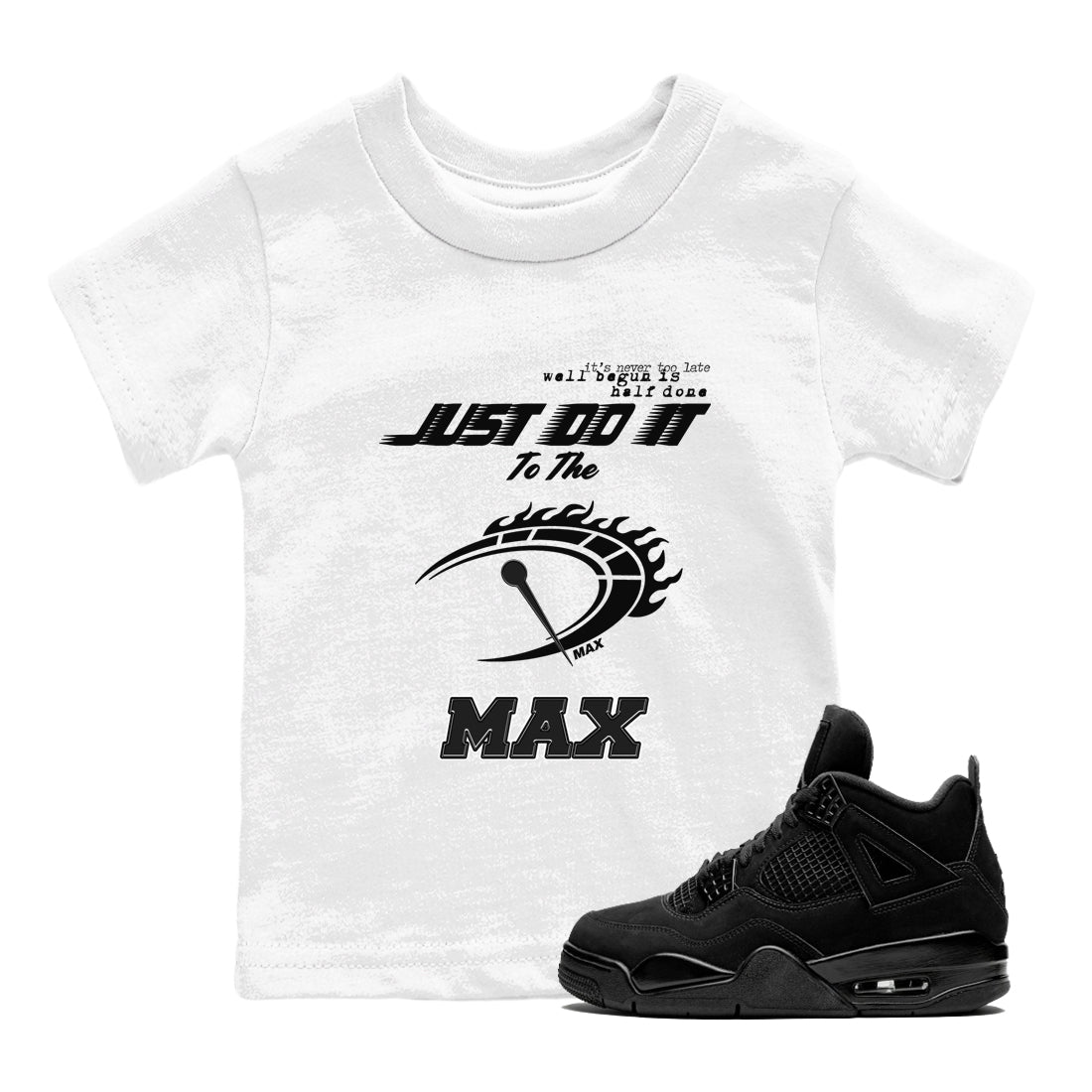 Do It To The Max snkmatch Tees Kids - Air Jordan 4 Black Cat